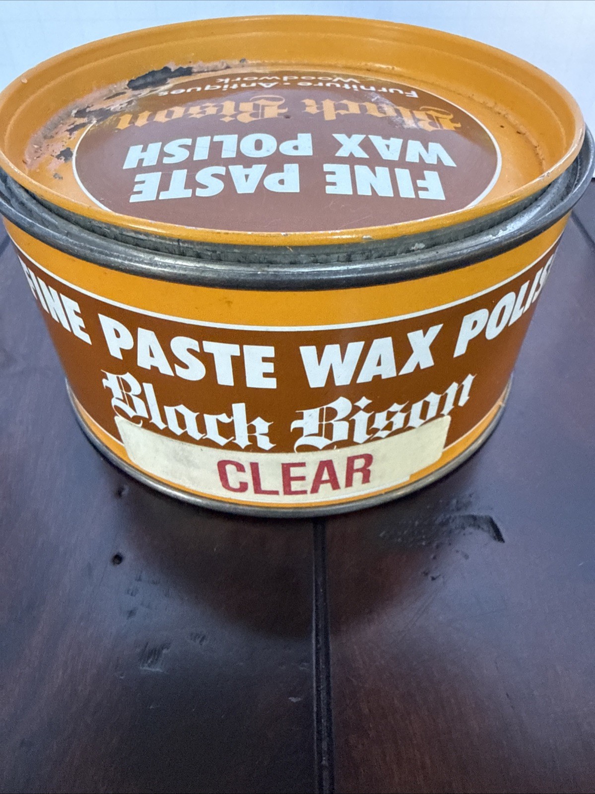 Liberon Black Bison Paste Wax Polish Clear Made In France Used Woodwork Antiques