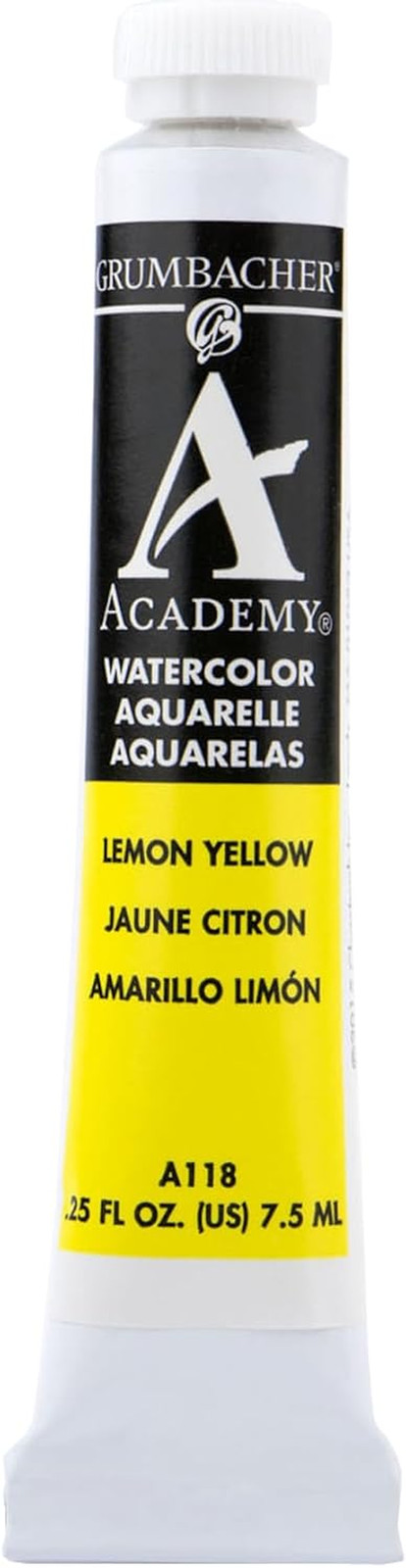 Academy Watercolor Paint, 7.5Ml/0.25 Ounce, Lemon Yellow (A118)