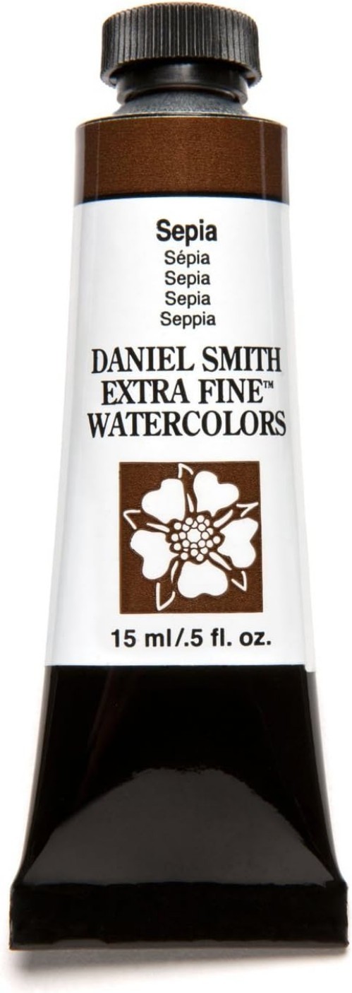 Watercolor Paint Tube Extra Fine Sepia 0.5 Fl Oz Arts and Crafts