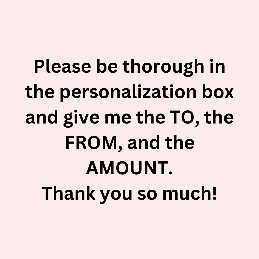 Personalized Money Card, Cash Gift, Thoughtful Gift, Just Because Gift