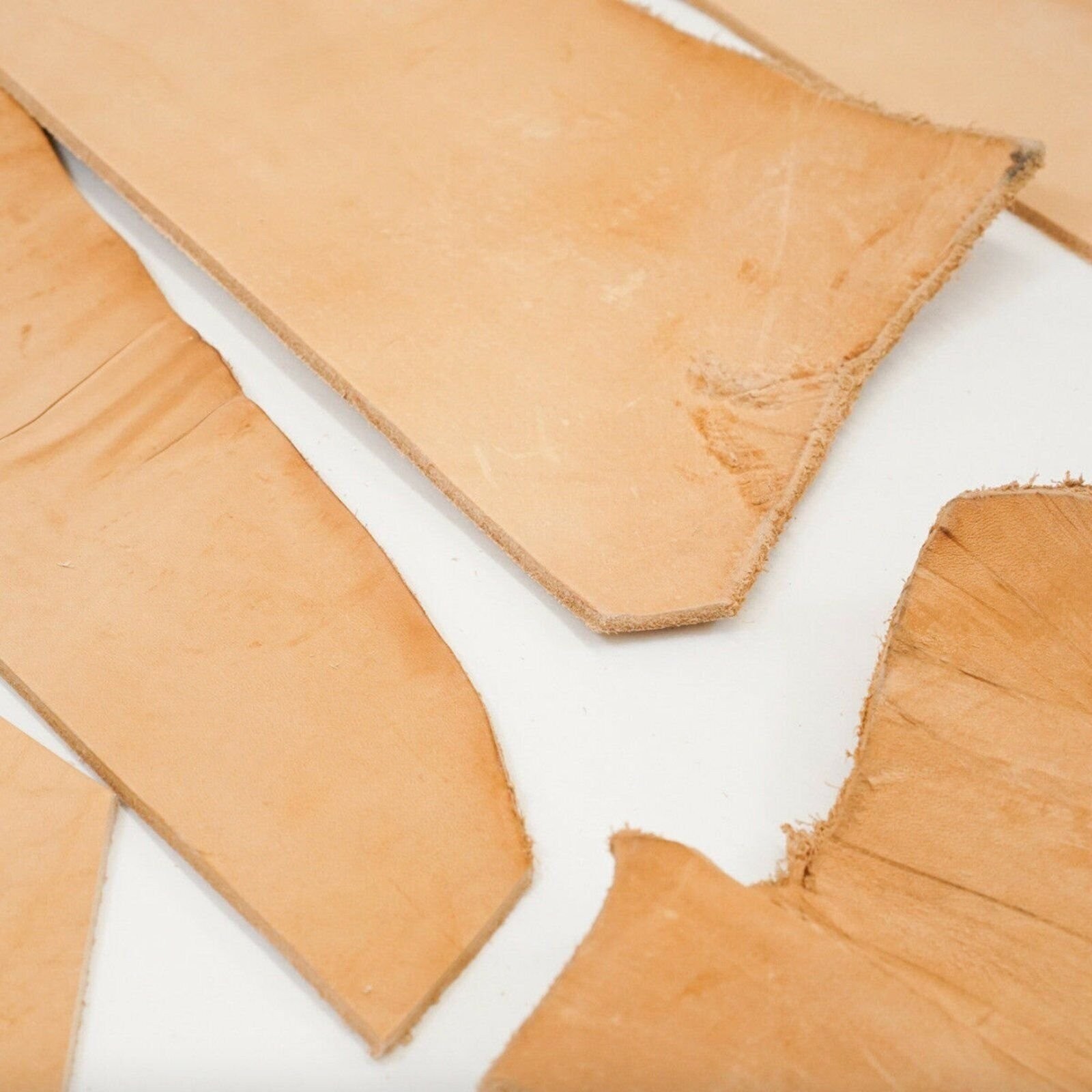 2LB Vegetable Tan Tooling Cowhide Leather Scraps 6-10 oz. Thickness Pieces