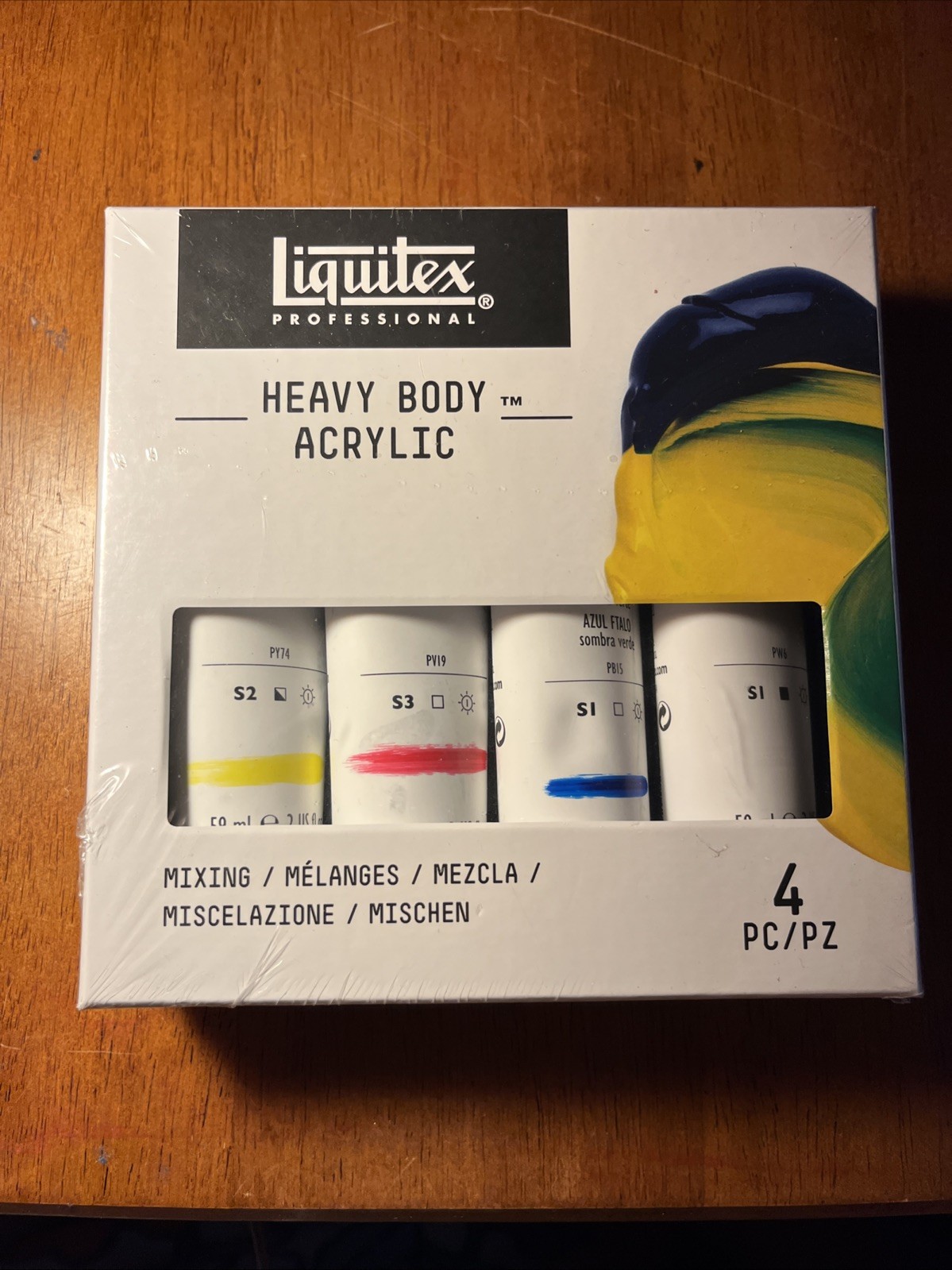 NEW Liquitex Professional Heavy Body Acrylic Mixing Set 4pc X 59ml Multicolor