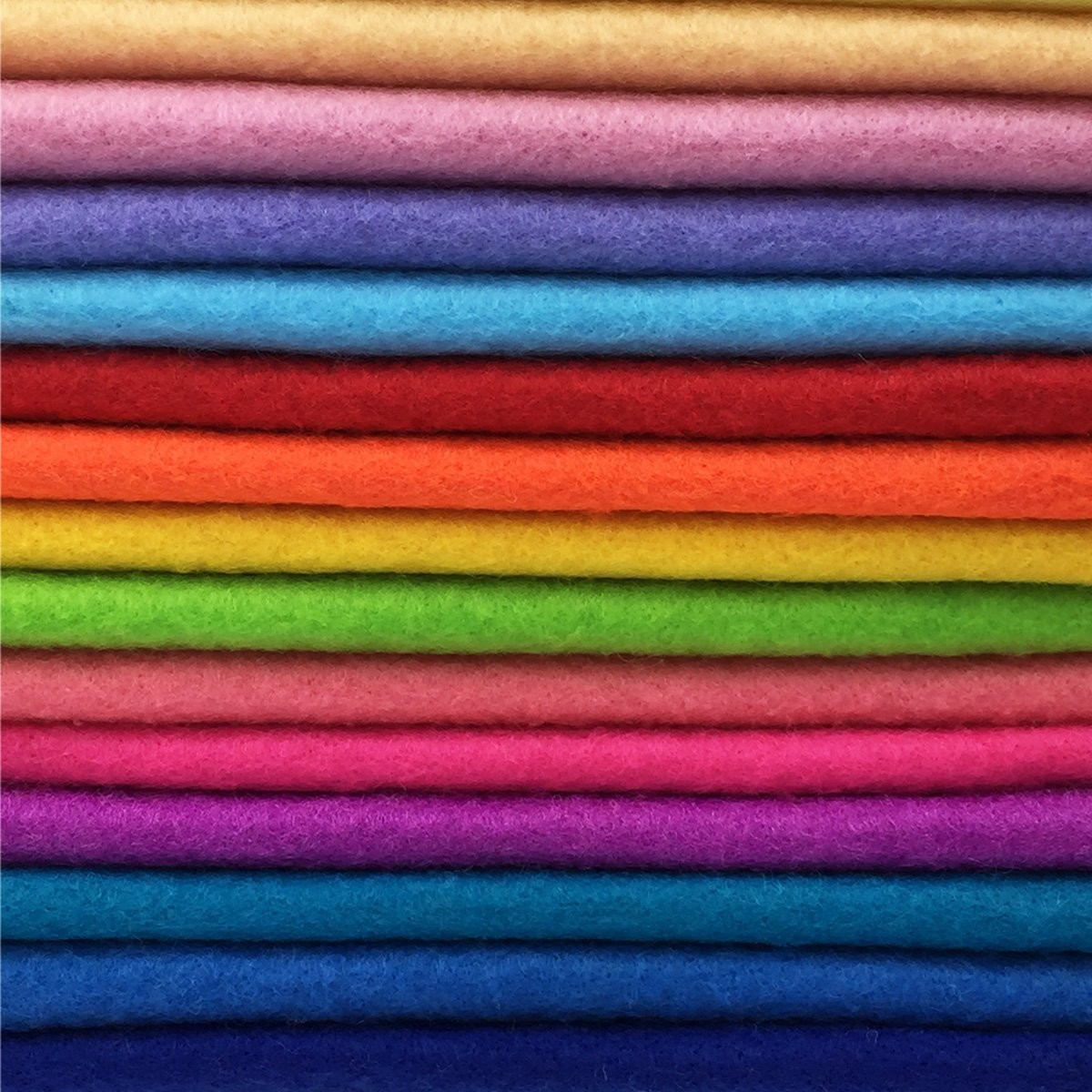 28 PCS 8×8 Inch Assorted Color 1.4mm Soft Felt Fabric Sheets Crafts Patchwork