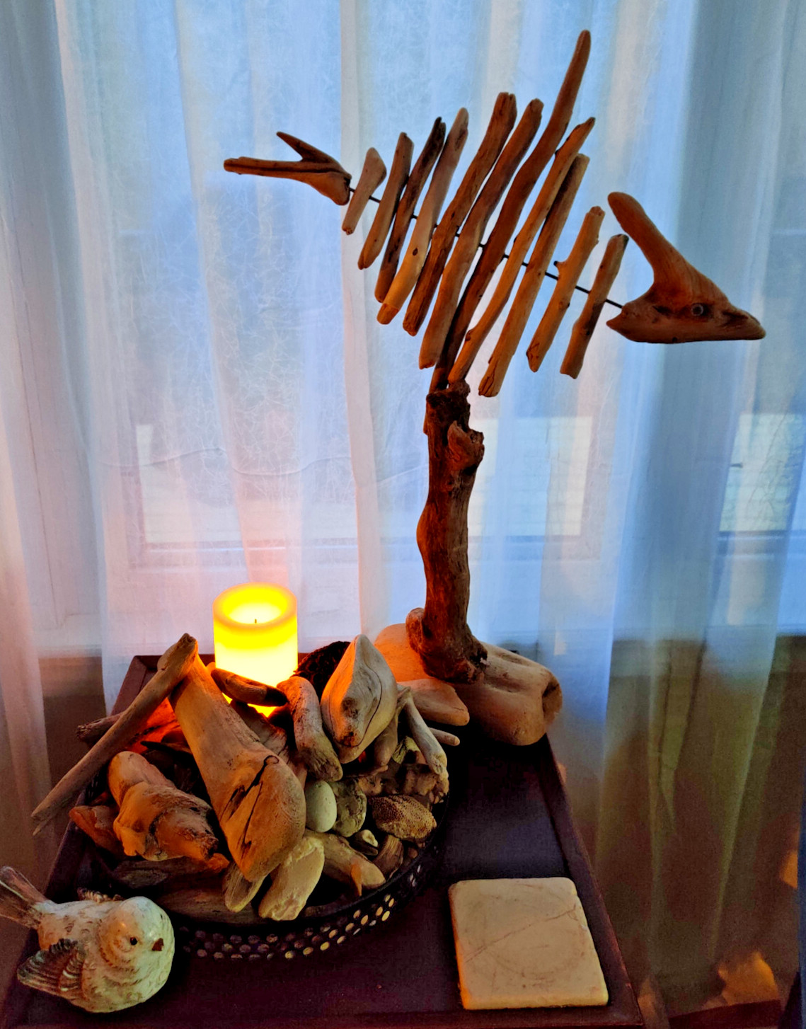 2 lbs. (14+ pcs.) of Beautiful, Unique, Natural Driftwood Gleaned from Lake MI