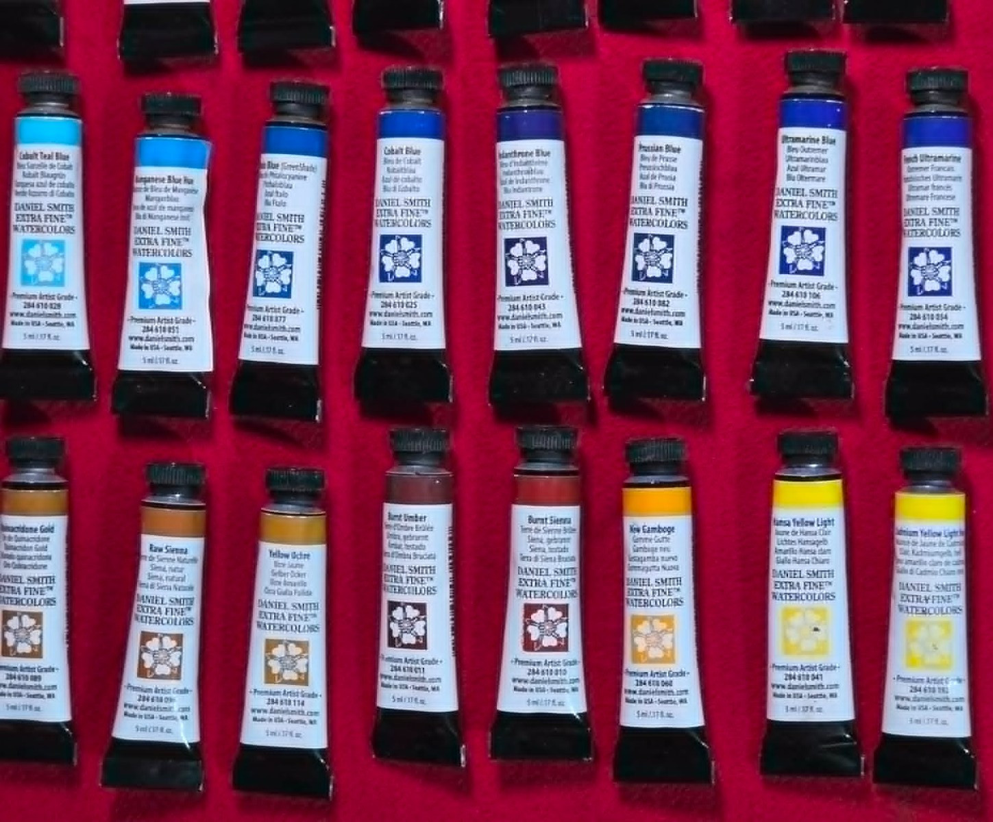 Lot Of 48 Daniel Smith Extra Fine Watercolors – 5ml + 15ml Gouache NEW FRESH