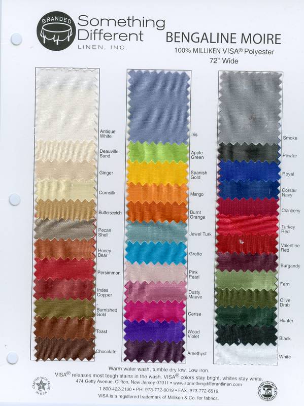 72″ Wide Milliken Polyester Bengaline Moire Fabric
