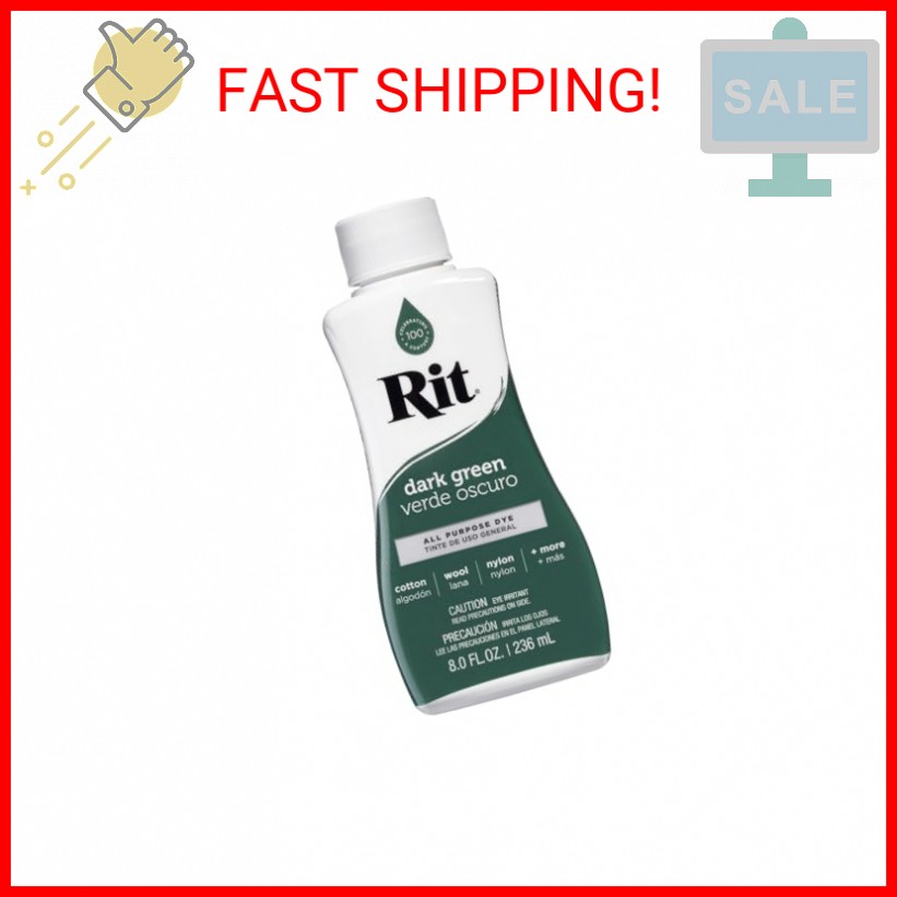 Rit Liquid Fabric Dye, 8-Ounce, Dark Green, 8 Fl Oz (Pack of 1)