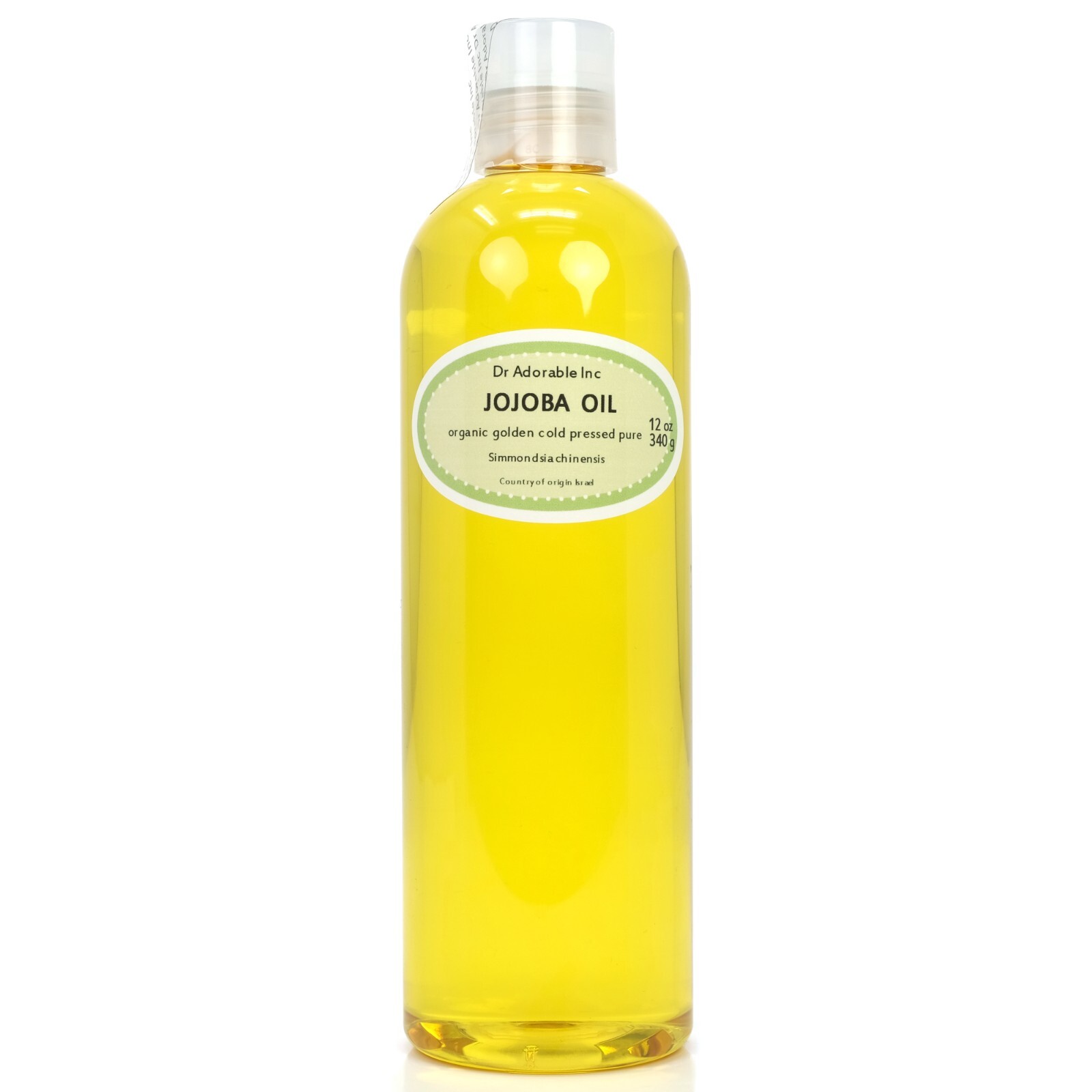 12oz JOJOBA OIL by Dr.Adorable Unrefined Golden 100% Pure Organic Free Shipping!
