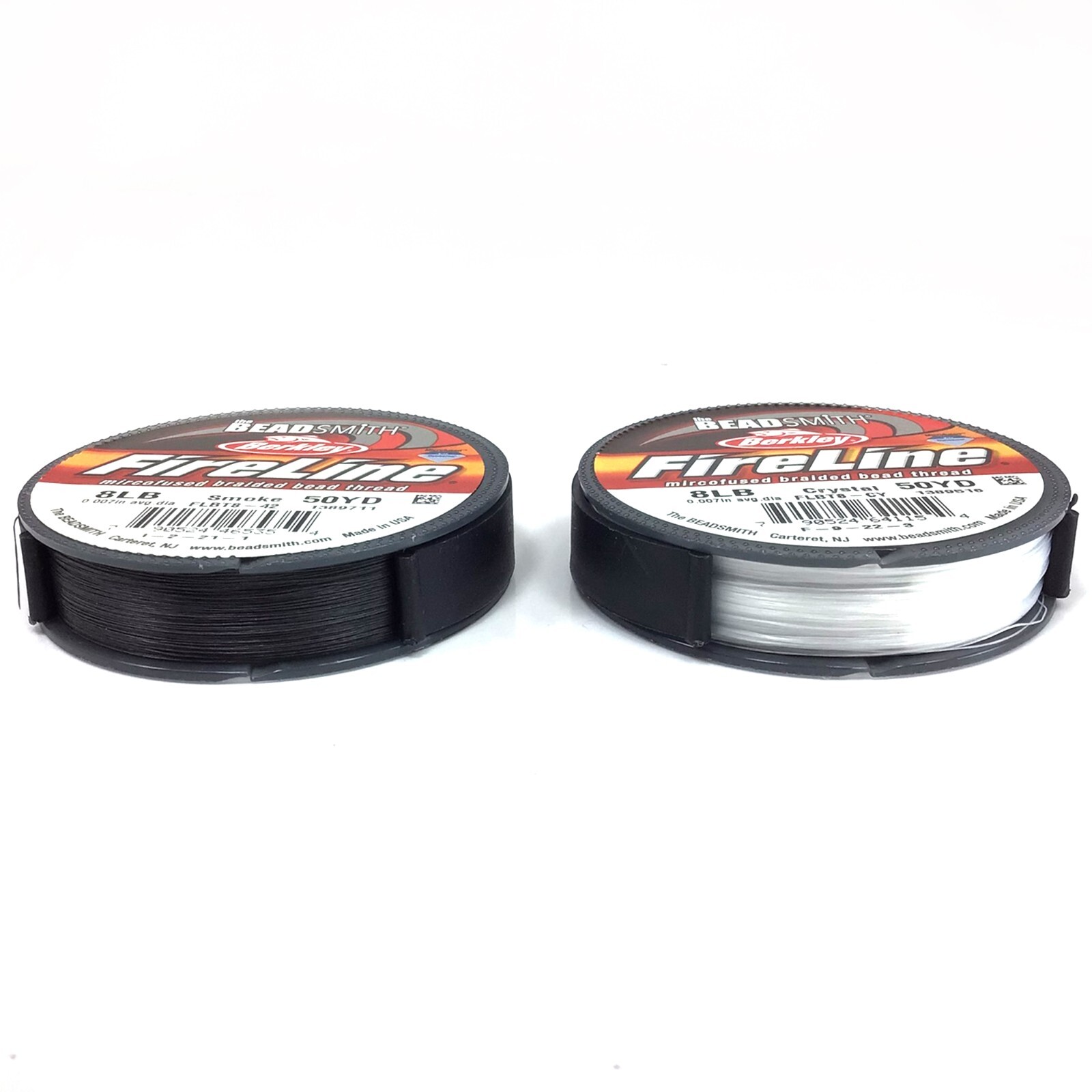 FireLine Beading Thread 8LB Crystal Smoke Black Beadsmith 15YD 50 125 yard/spool