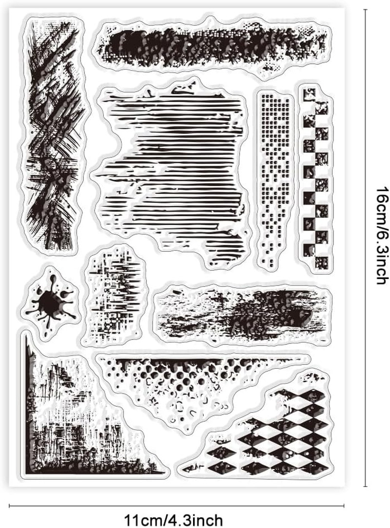 Vintage Texture Background Clear Stamps for Cards Making Retro Mark Background S
