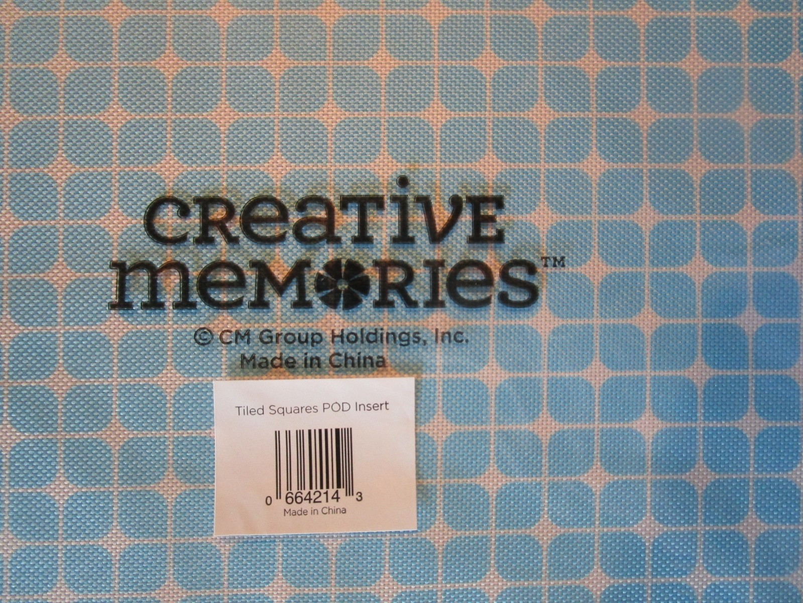 Creative Memories Blue Checked Tiled Squares POD Organizer Insert-NE Sealed 2025