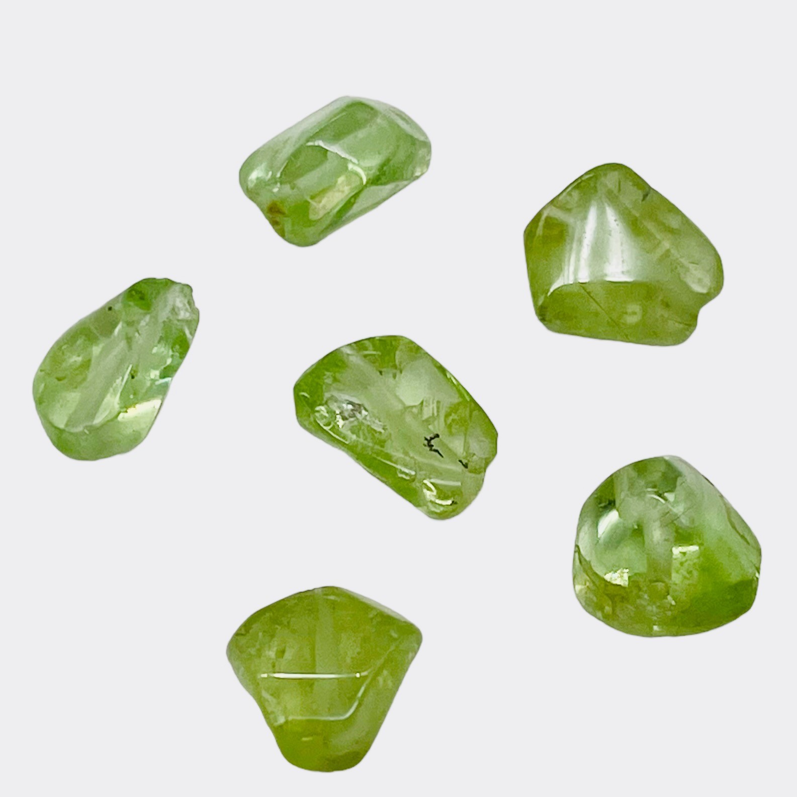 AAA Mint Green Peridot Nugget Pendant Beads | 8×5 to 10x10mm | 2 Beads |