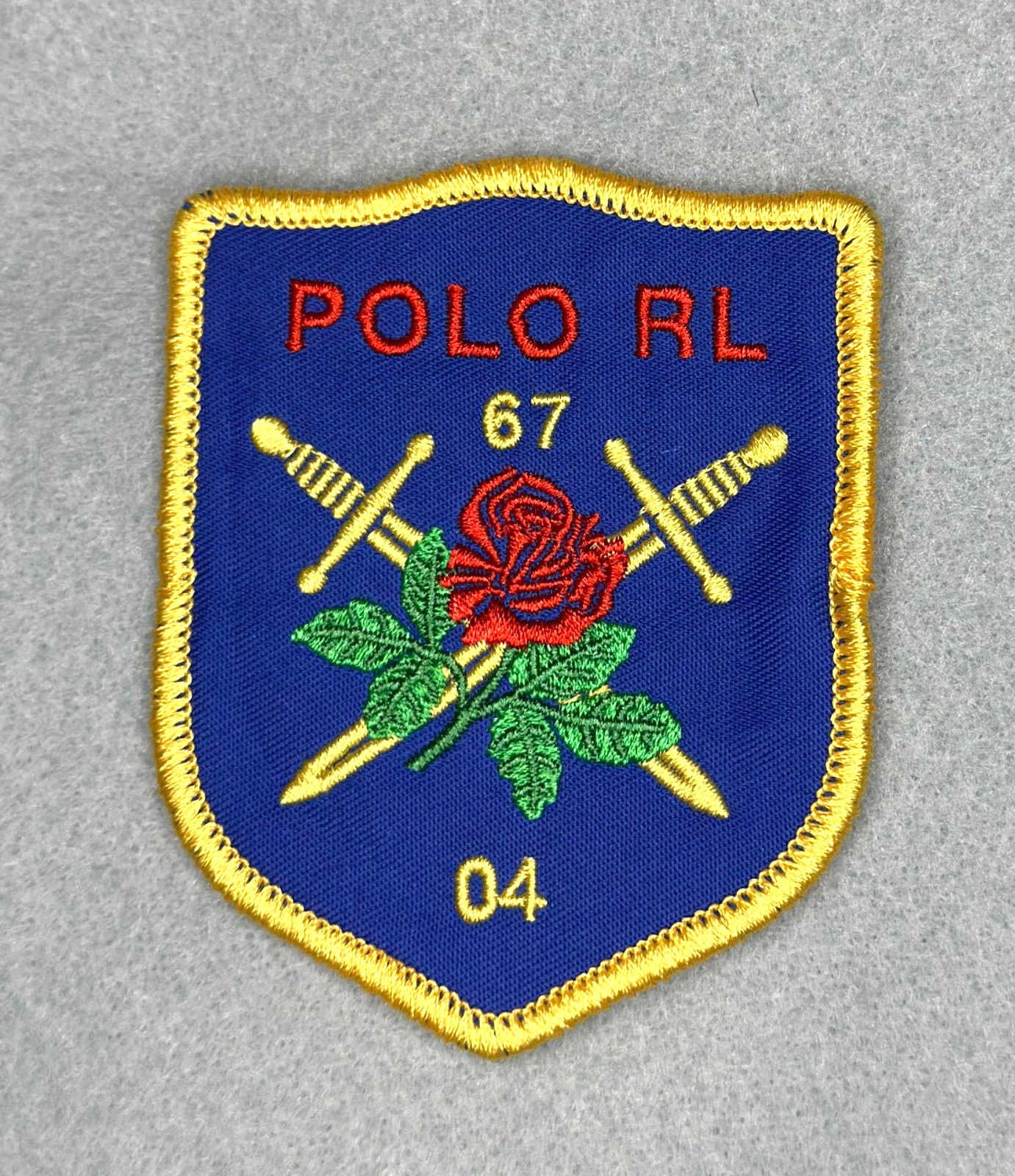 GORGEOUS POLO RALPH LAUREN MILITARY ROSE EMBROIDERED IRON-ON PATCH…