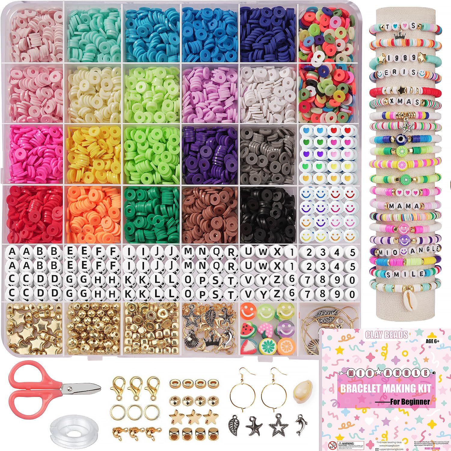 Bracelet Making Kit for Beginner 5000Pcs DIY Arts and Crafts for Kids Age 6-13