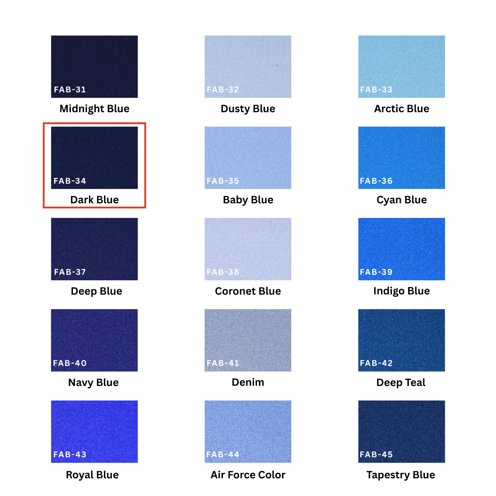 Dark Blue 100% Pure Mulberry Silk Fabric by the Yard