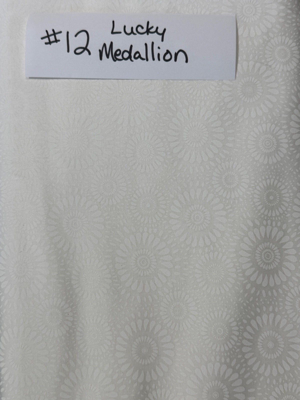 BTHY White on White Tone on Tone 100% Cotton Fabric Quilting Sew Background MDG