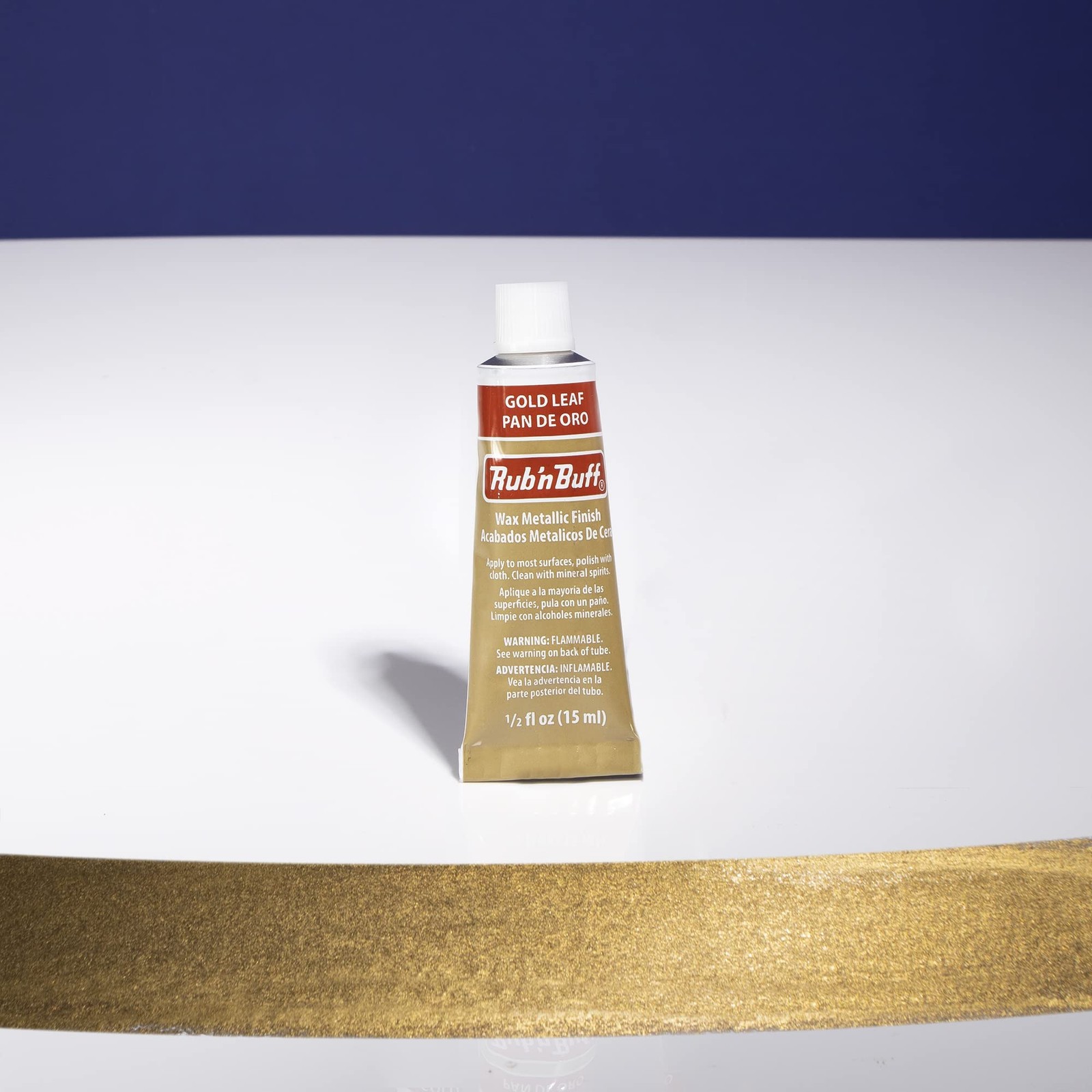 AMACO Rub n Buff Wax Metallic Finish – n 0.5 Fl Oz (Pack of 1), Gold Leaf