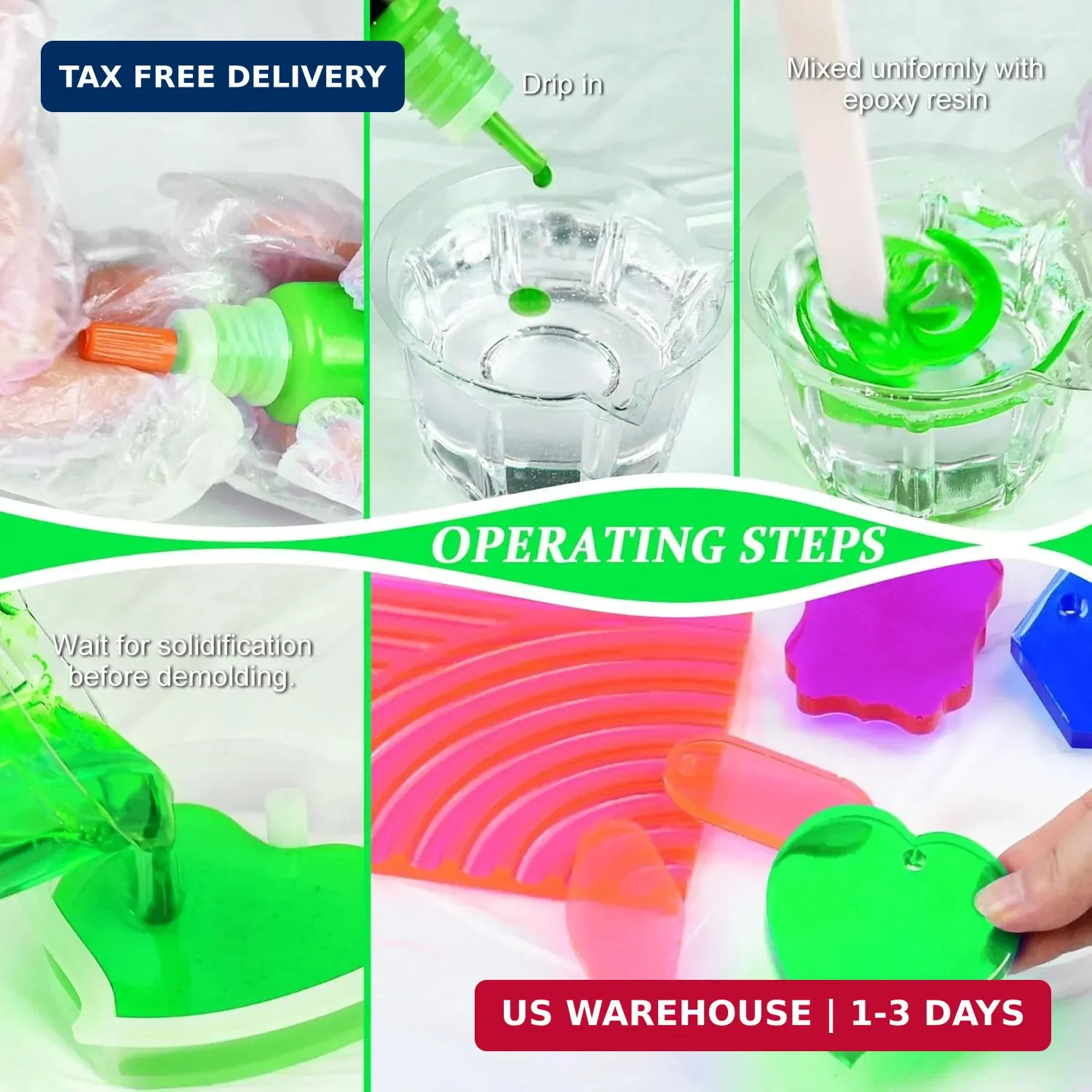 Neon Pigment Paste, 12 Colors Pigment Paste for Epoxy Resin, Opaque Resin Dye, V