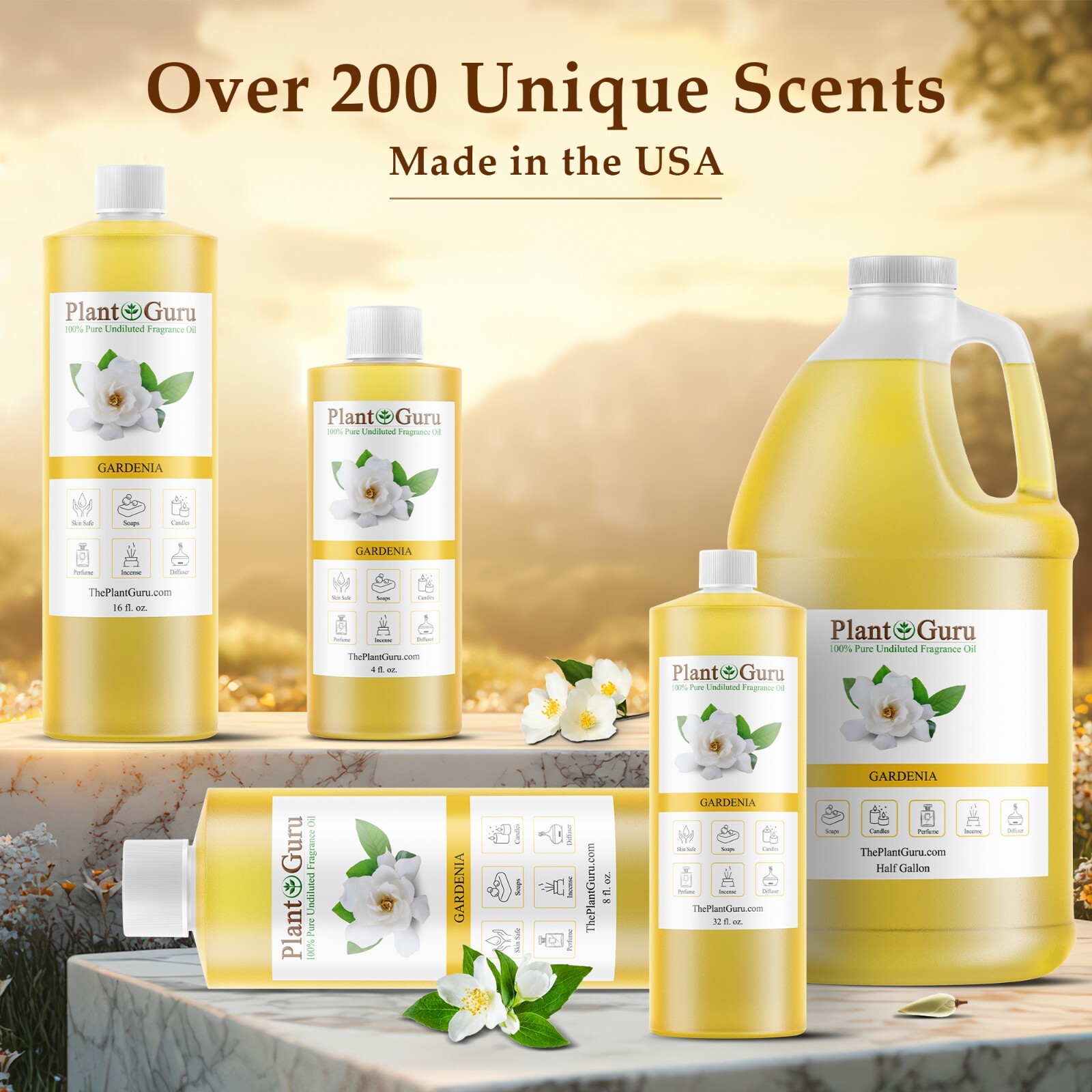 Gardenia Fragrance Oil For Candle, Soap Making, Diffuser and Burners