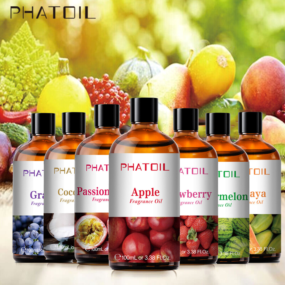 100ML Fruit Fragrance Oils Essential Oils for Diffusers,Soap Candles Making DIY