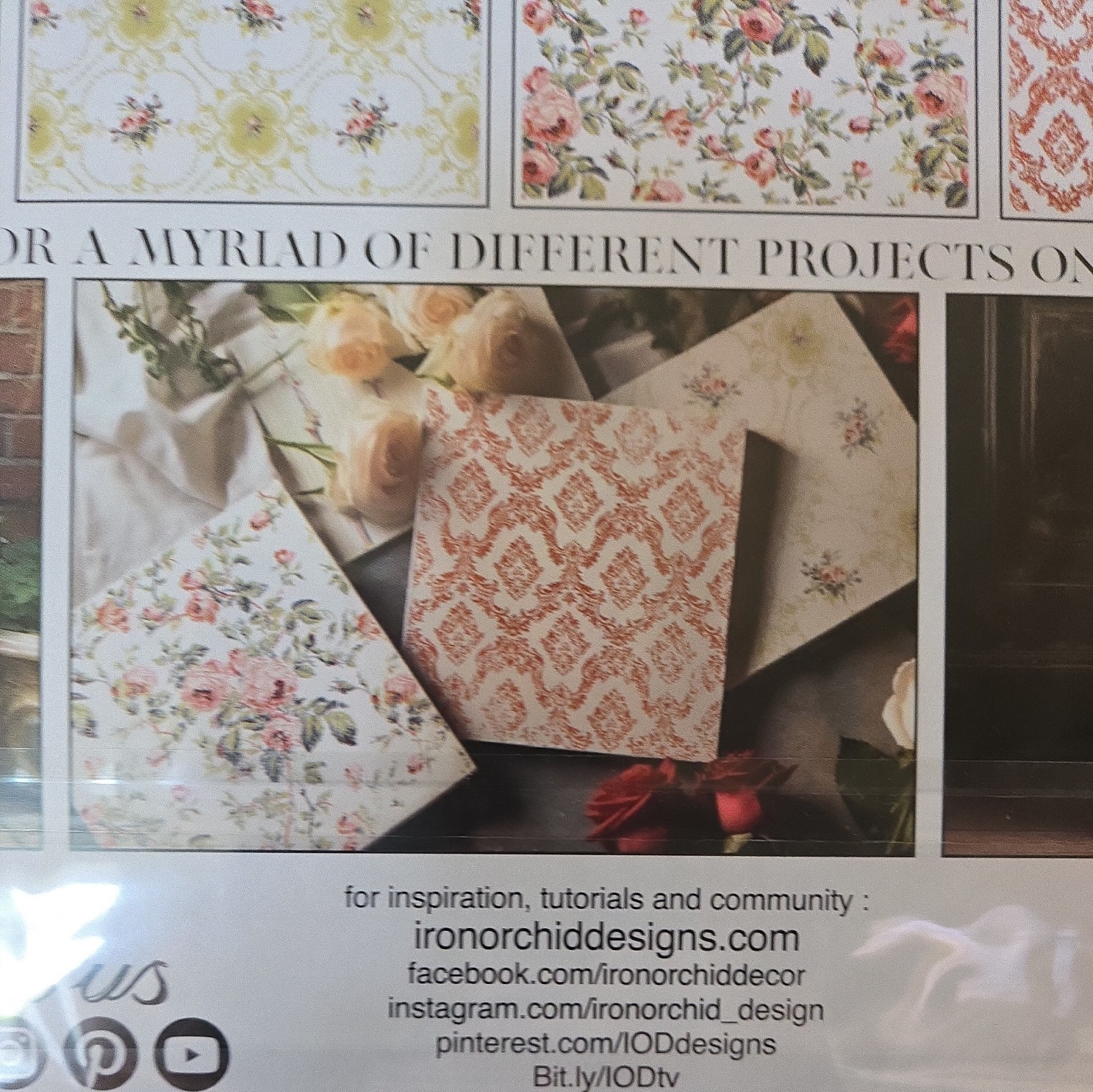 “Lattice Rose”, Iron Orchid Design Paint Inlay