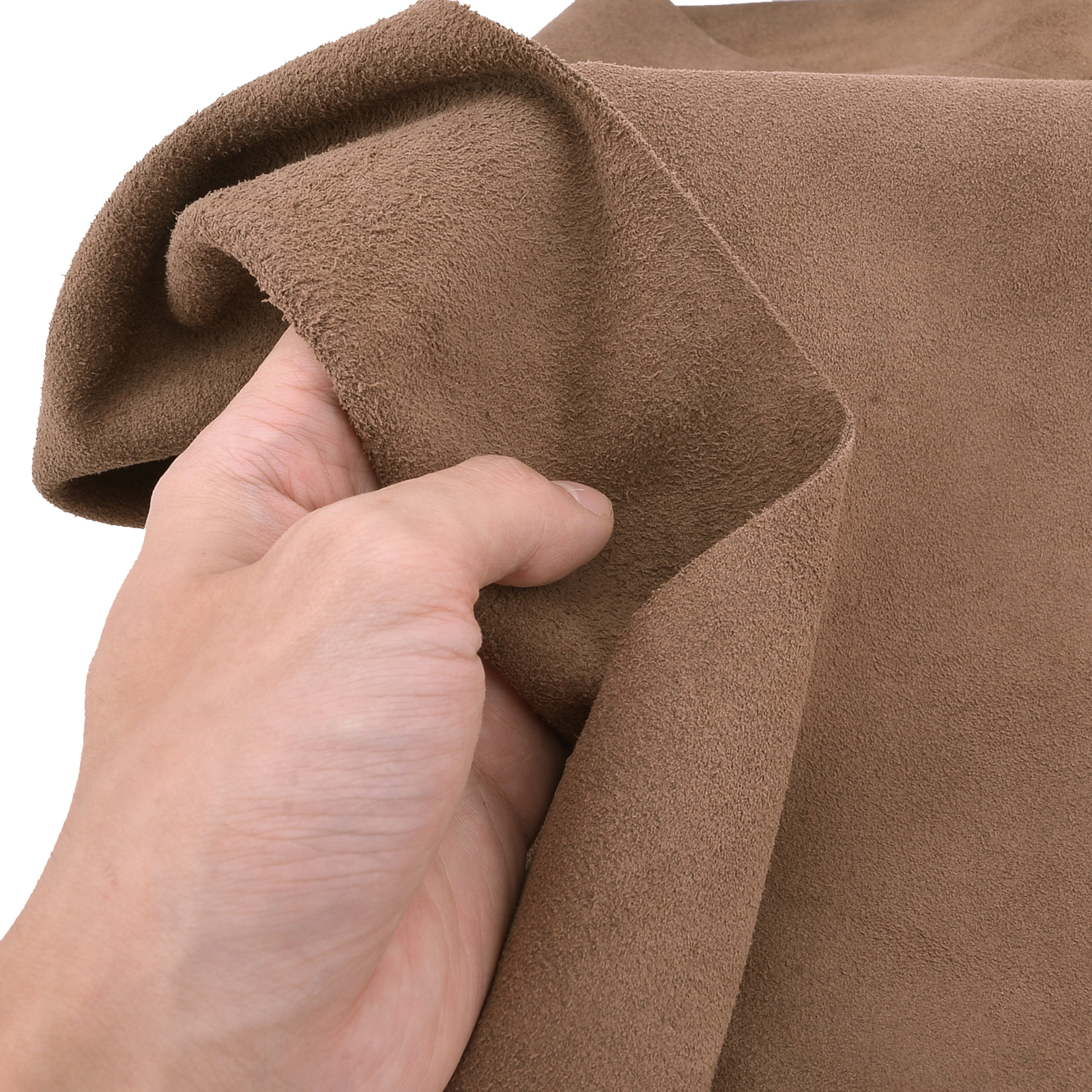 Soft Suede Leather Pieces Cow Hide Premium Split Leather 5/6oz Black & Brown