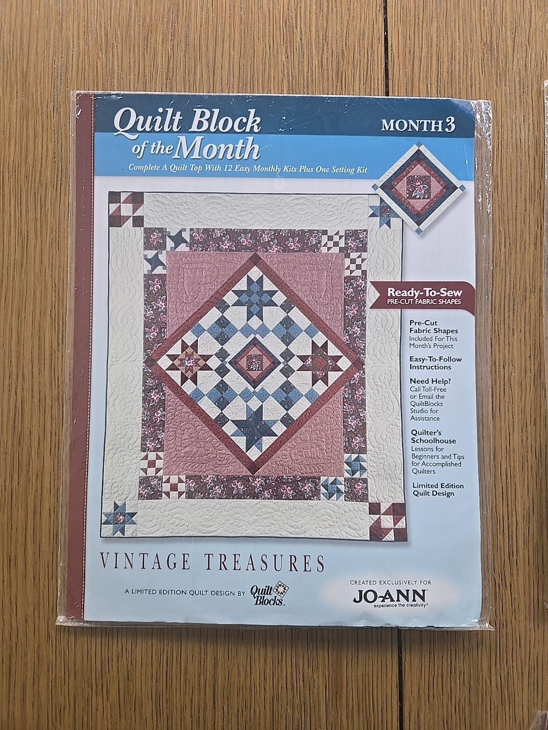 Joann Fabrics Quilt Blocks Quilt Of The Month Vintage Treasures Blocks 1-12