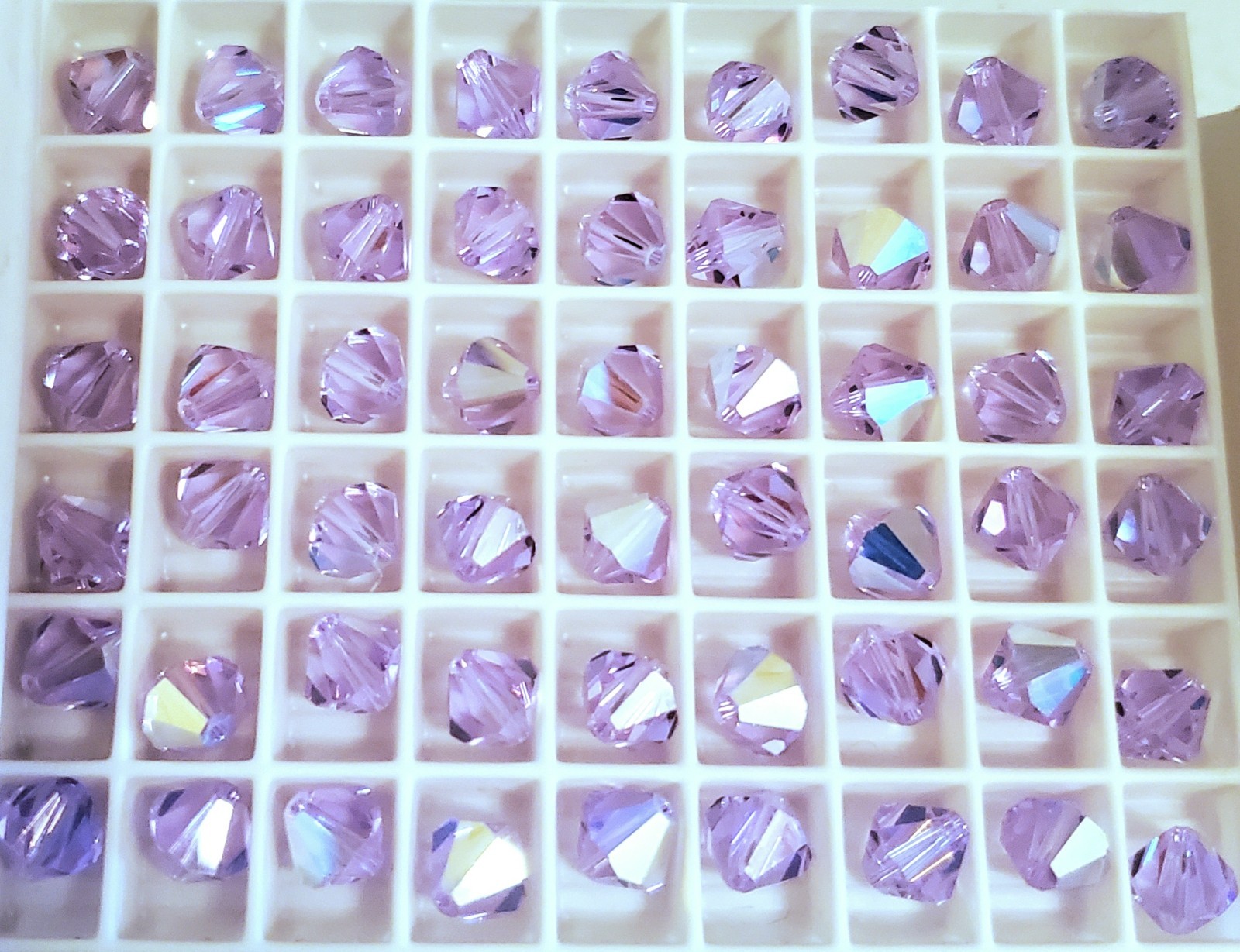 Vintage Swarovski 8mm Bicone beads Alexandrite AB (12pcs) Color Changing Rare