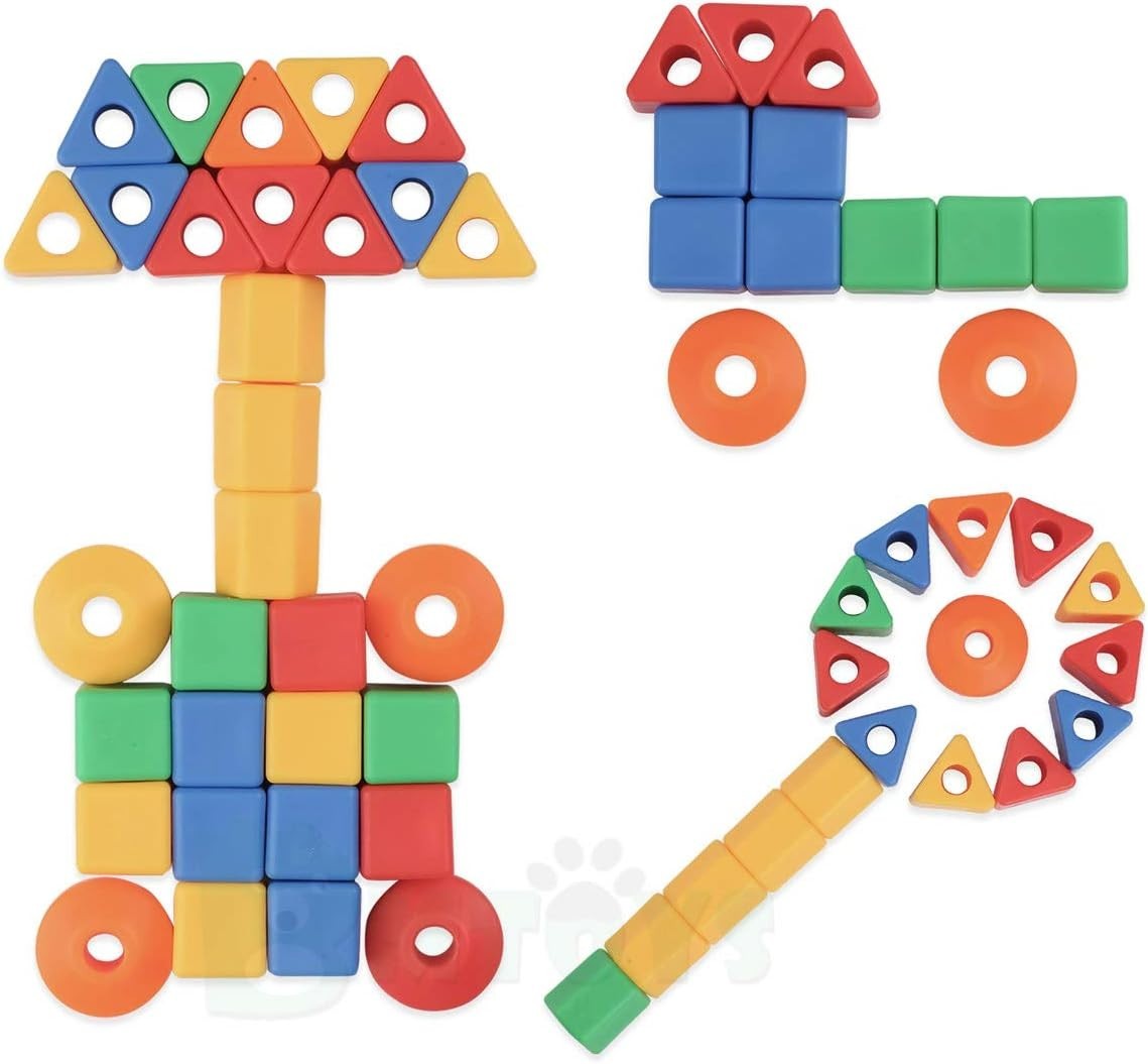 Montessori Lacing Beads Set – 70pcs for Creative Counting & Color Learning