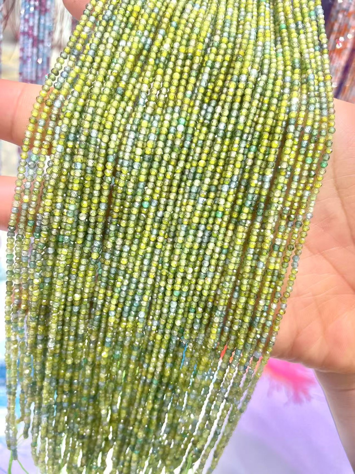 2mm High Quality Dopamine Faceted Mixed Natural Zircon Beads for Jewelry Making