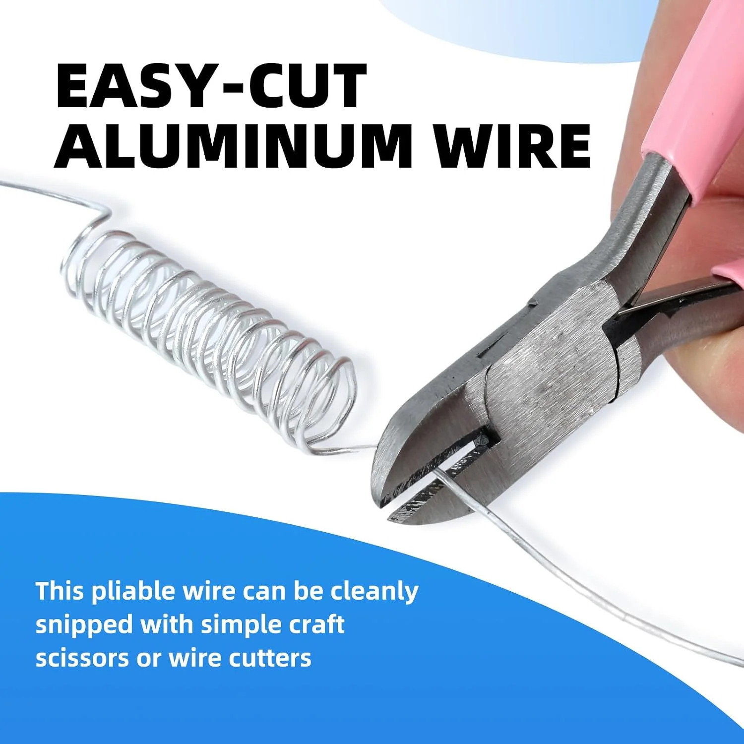 Bendable Aluminum Craft Wire – 1mm 18 Gauge (50m / 165ft) Spool, Floral Wire for
