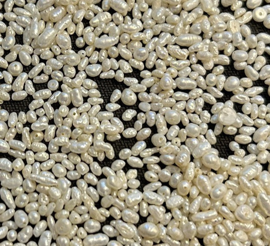 250+ VINTAGE GENUINE FRESHWATER NATURAL PEARL RICE BAROQUE BEADS FREE SHIPPING