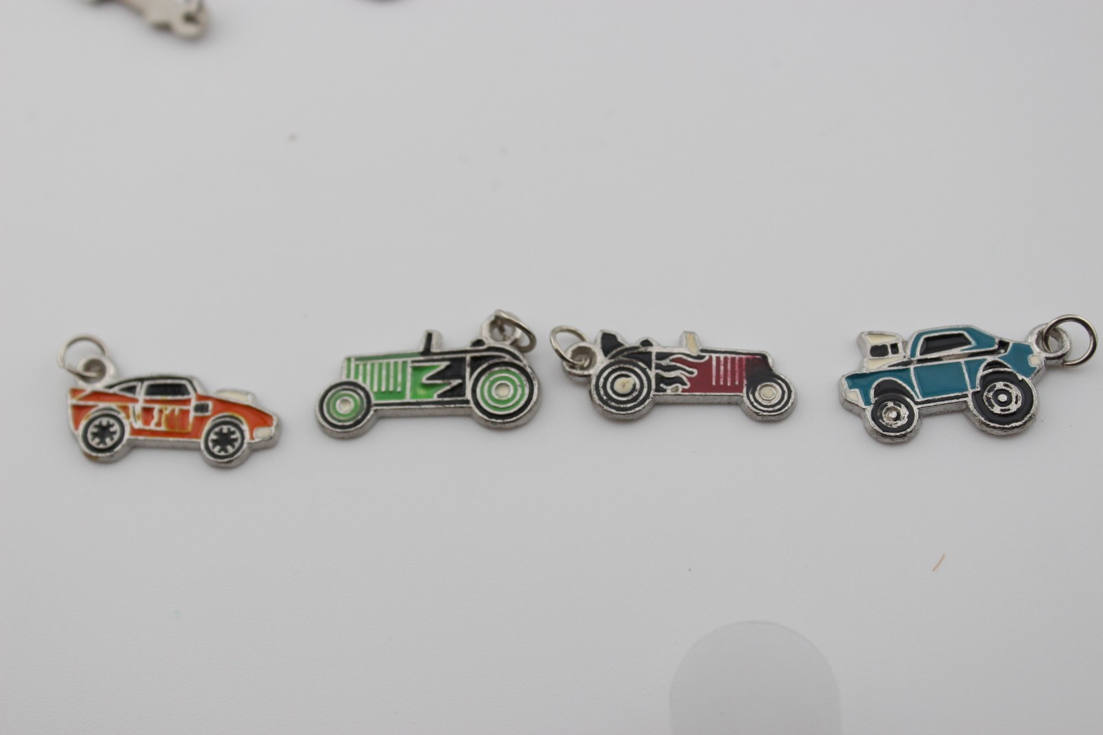Lot of metal and enamel charms cats dogs instruments fish cars sandals 10.7 oz