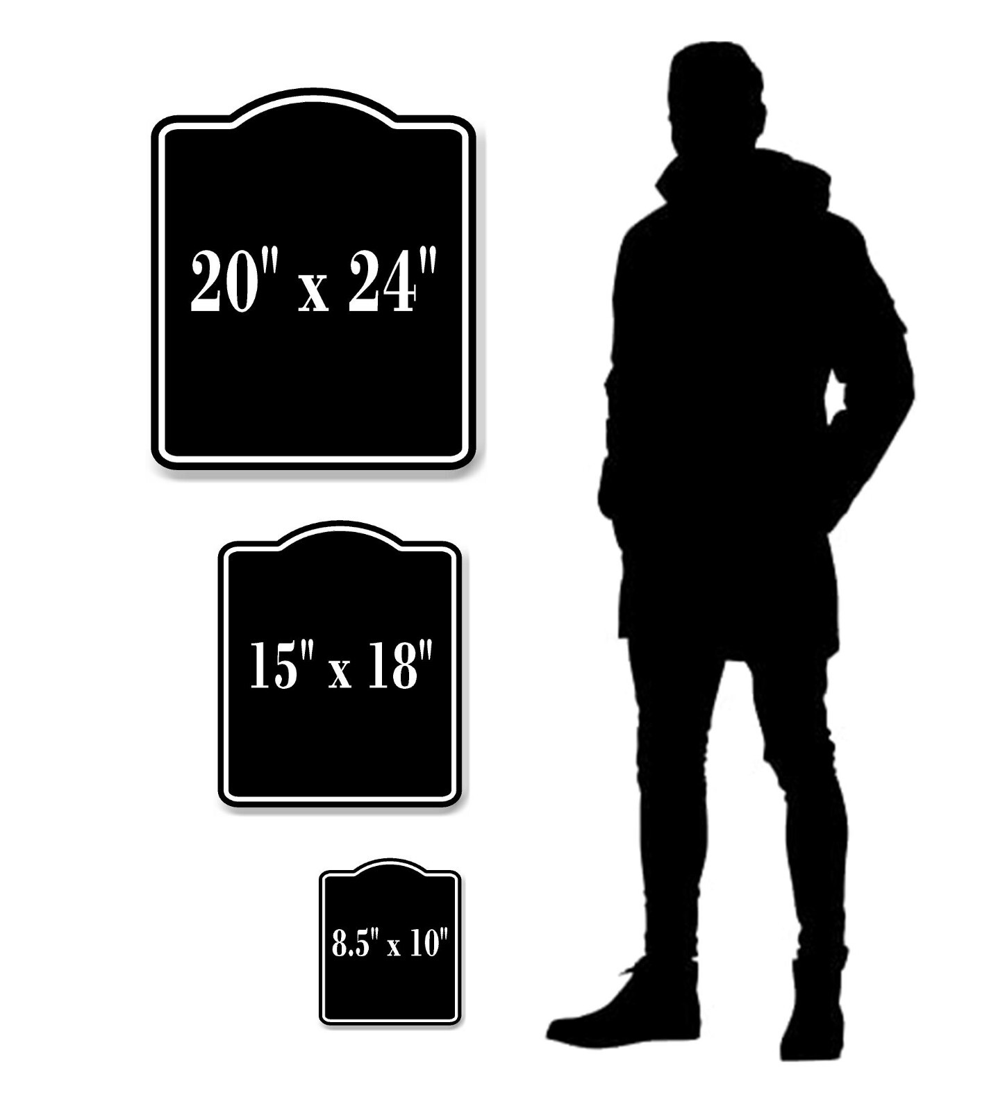 No Leaf Blowers Symbol BLACK Aluminum Composite Sign