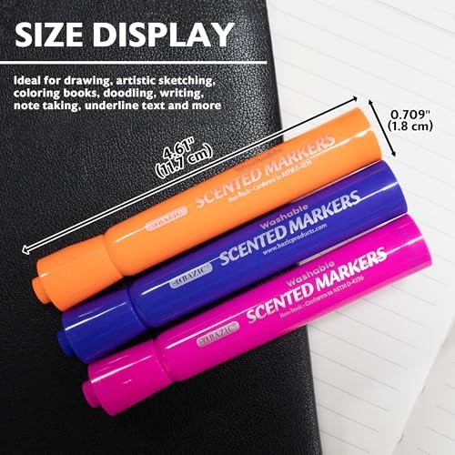 Washable Scented Markers, 10 Colors, Non-Toxic, 2 1 Count (Pack of 2) 10-count