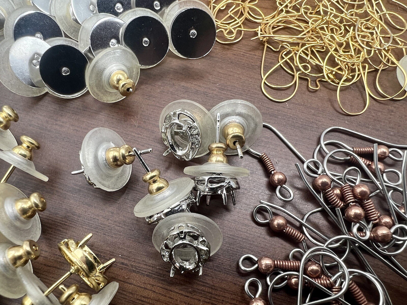 161 Pairs Pierced Earring Findings Mixed New Old Stock DIY Jewelry Making Lot