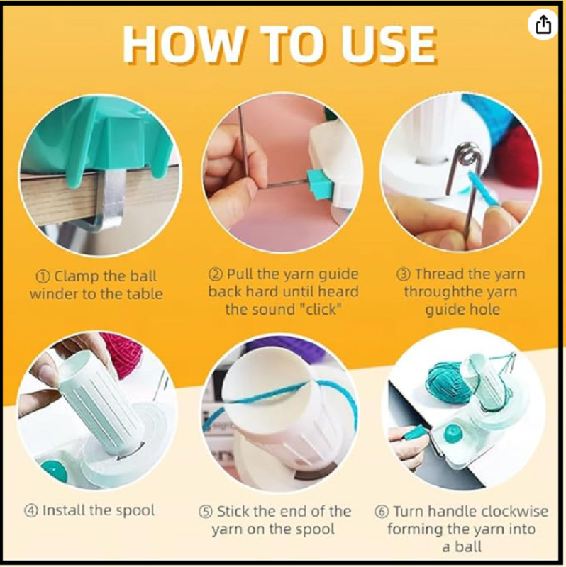 Yarn Ball Winder, Convenient Yarn Winder for Yarn,Yarn Swift and Ball Winder