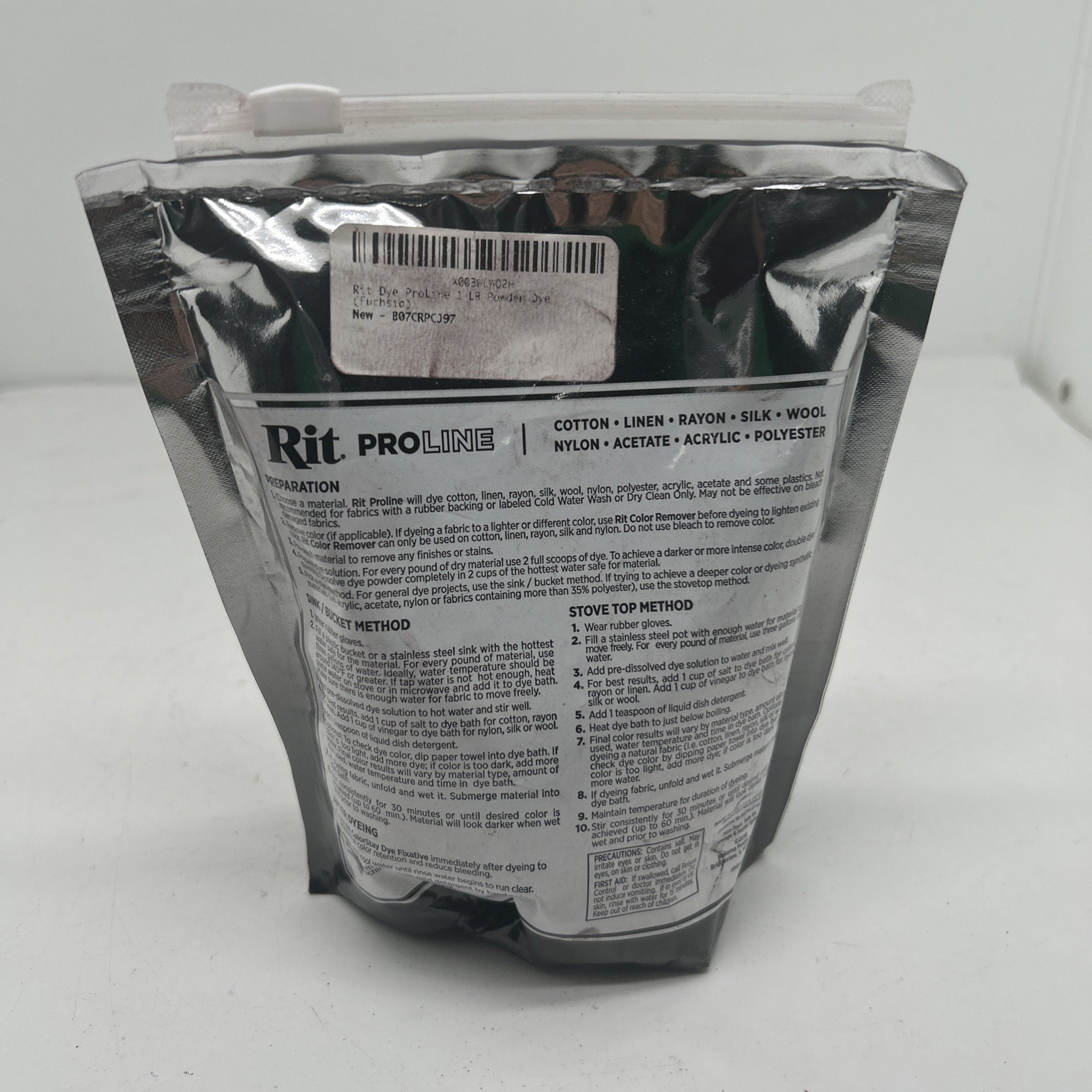 Rit Dye Proline 1 LB Powder Dye Fuchsia Professional Measure Mix Scoop Included