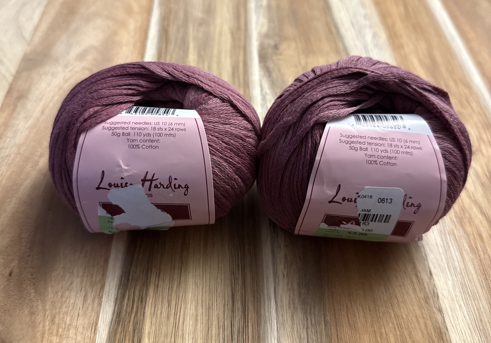 5 Skeins Balls of Louisa Harding Delphine Purple/ lavender Yarn. Color 06