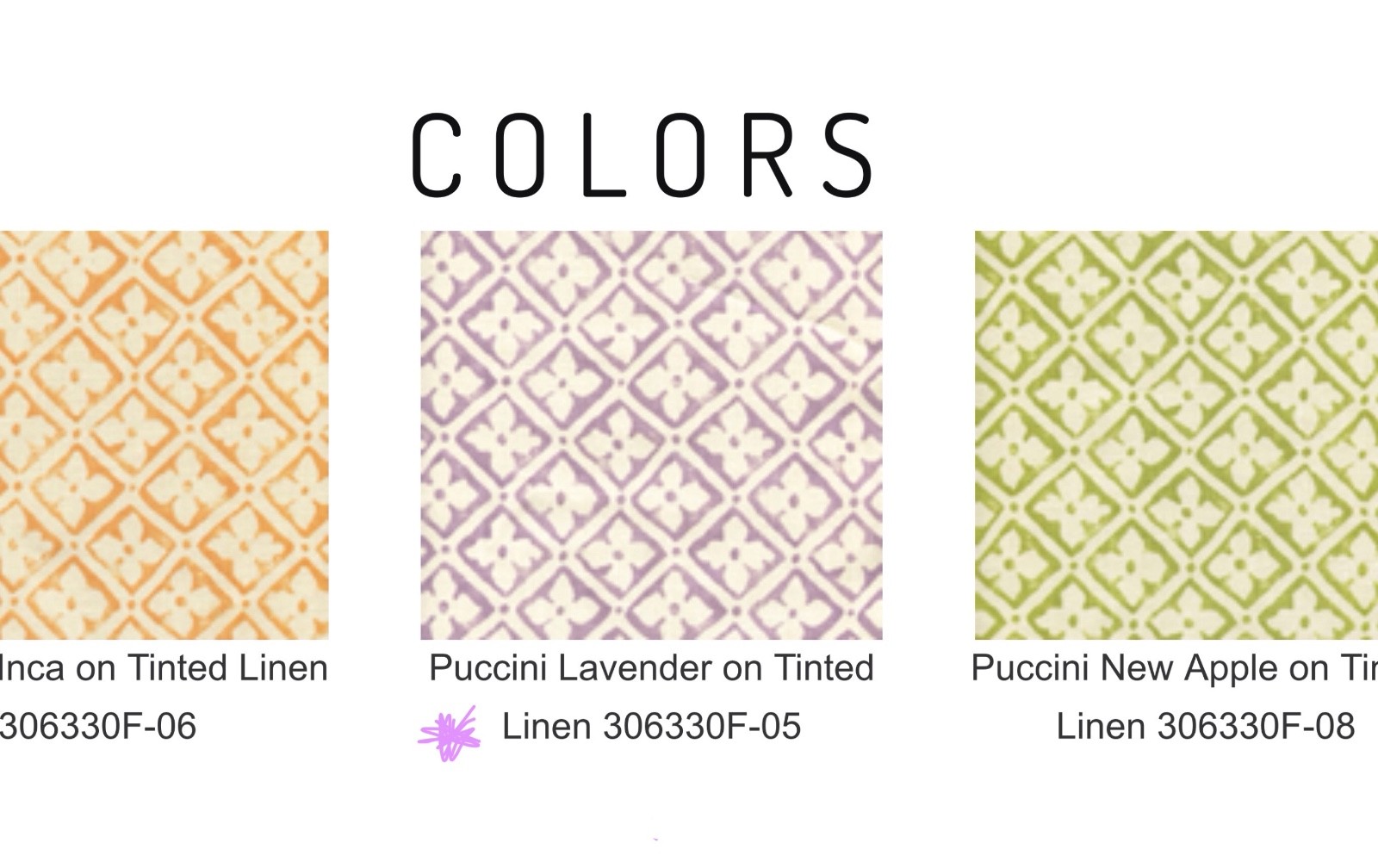 China Seas QUADRILLE Puccini Lavender Tinted 100% Linen Fabric $400 Retail BTY