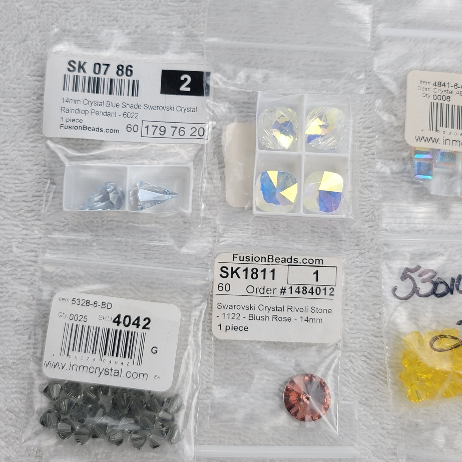 Swarovski Crystal Bead Lot Bicone Cube Pendant Fancy Stone Mixed Qty