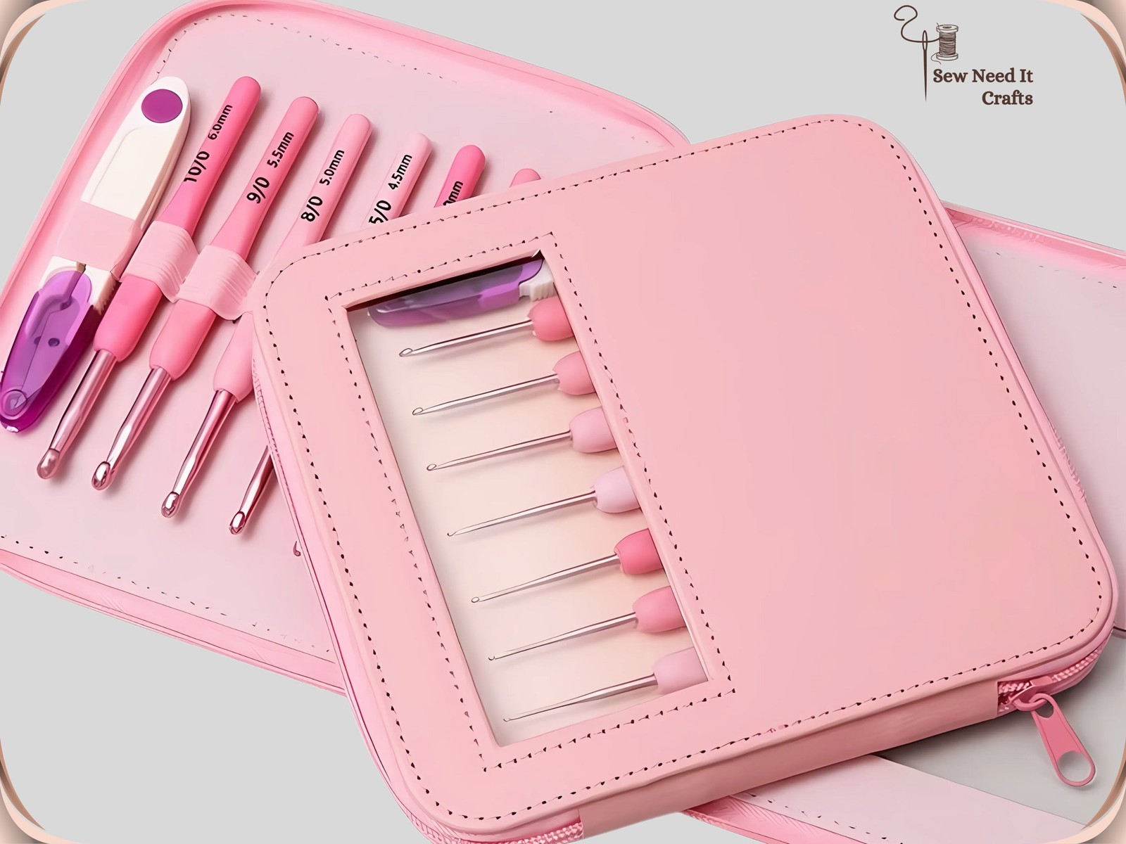 Ergonomic Crochet Hook Set with Case, Soft Grip Crochet Hooks for Crocheters