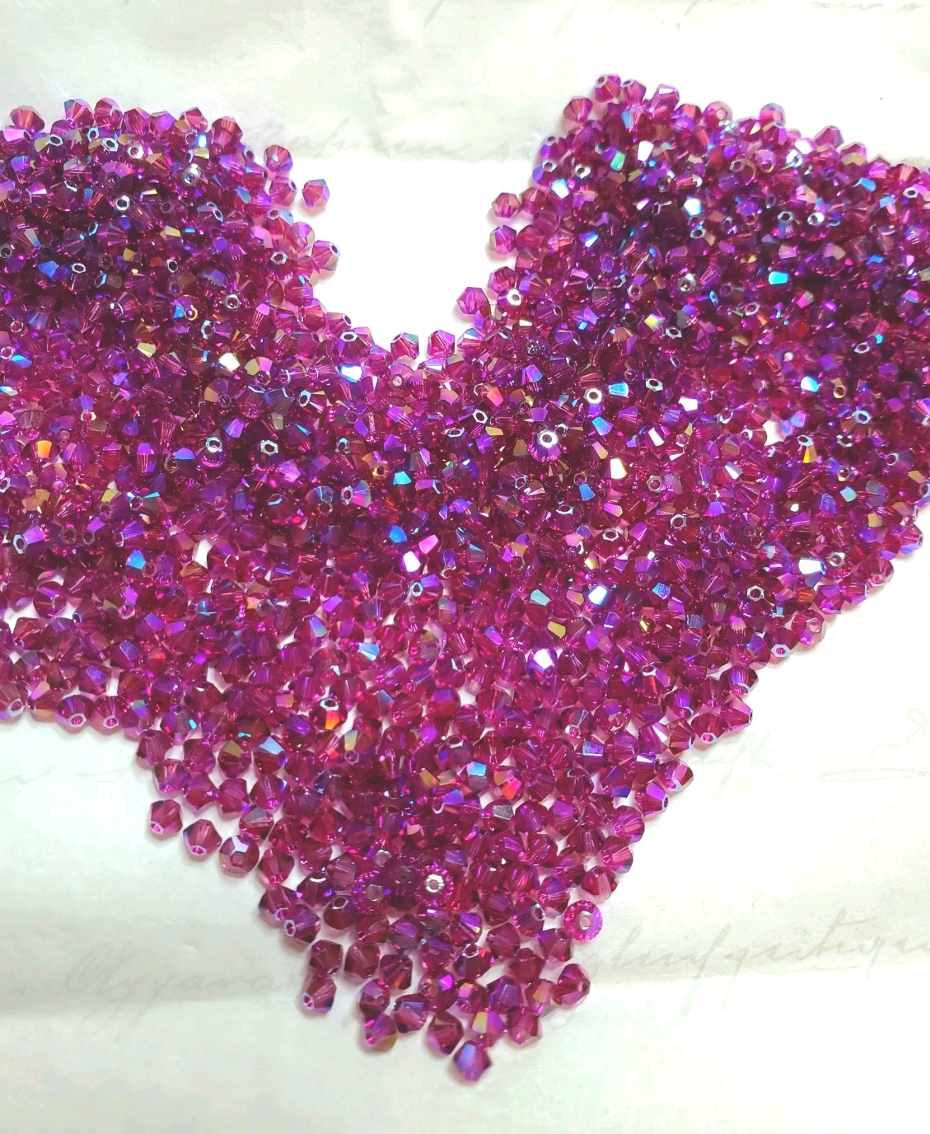 Swarovski 5328 3mm bicone beads Fuchsia Shimmer 2X (36pcs)