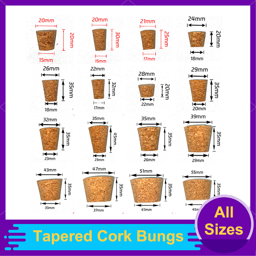 Tapered Cork Bungs All Sizes for Home Made Wine or beer fit Bottle different