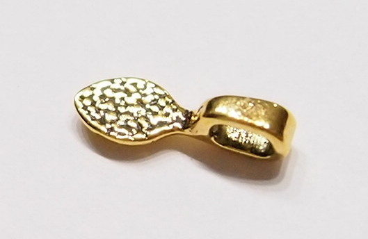 20 Small Antique Gold Oval Glue on Bails, for Pendants, Cameos, Cabochons, Glass