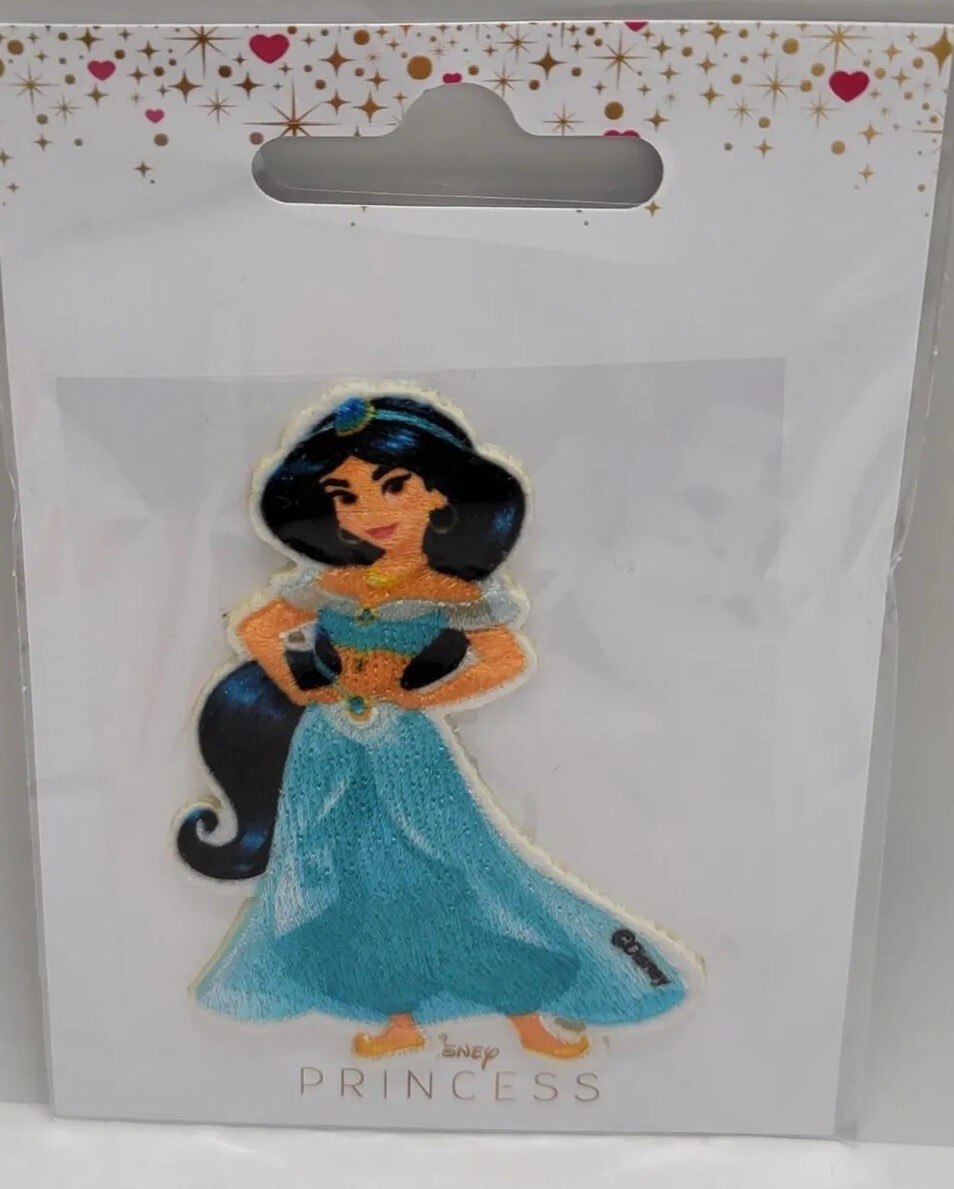 Disney Princess Iron on Patch Aladdin Princess Jasmine w/Turquoise Bandeau New