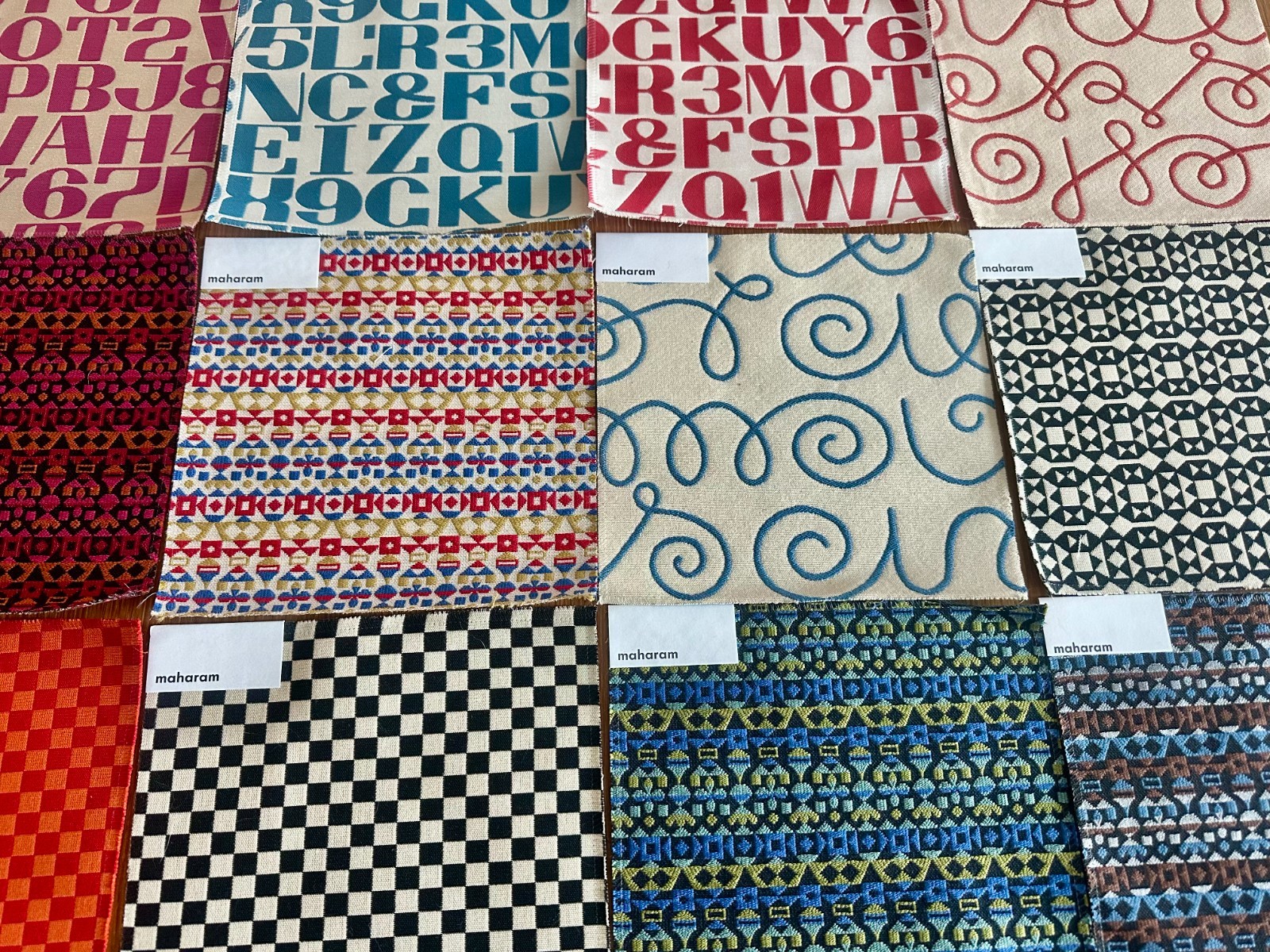 16 Alexander Girard Maharam Fabric samples textiles mid century modern eames