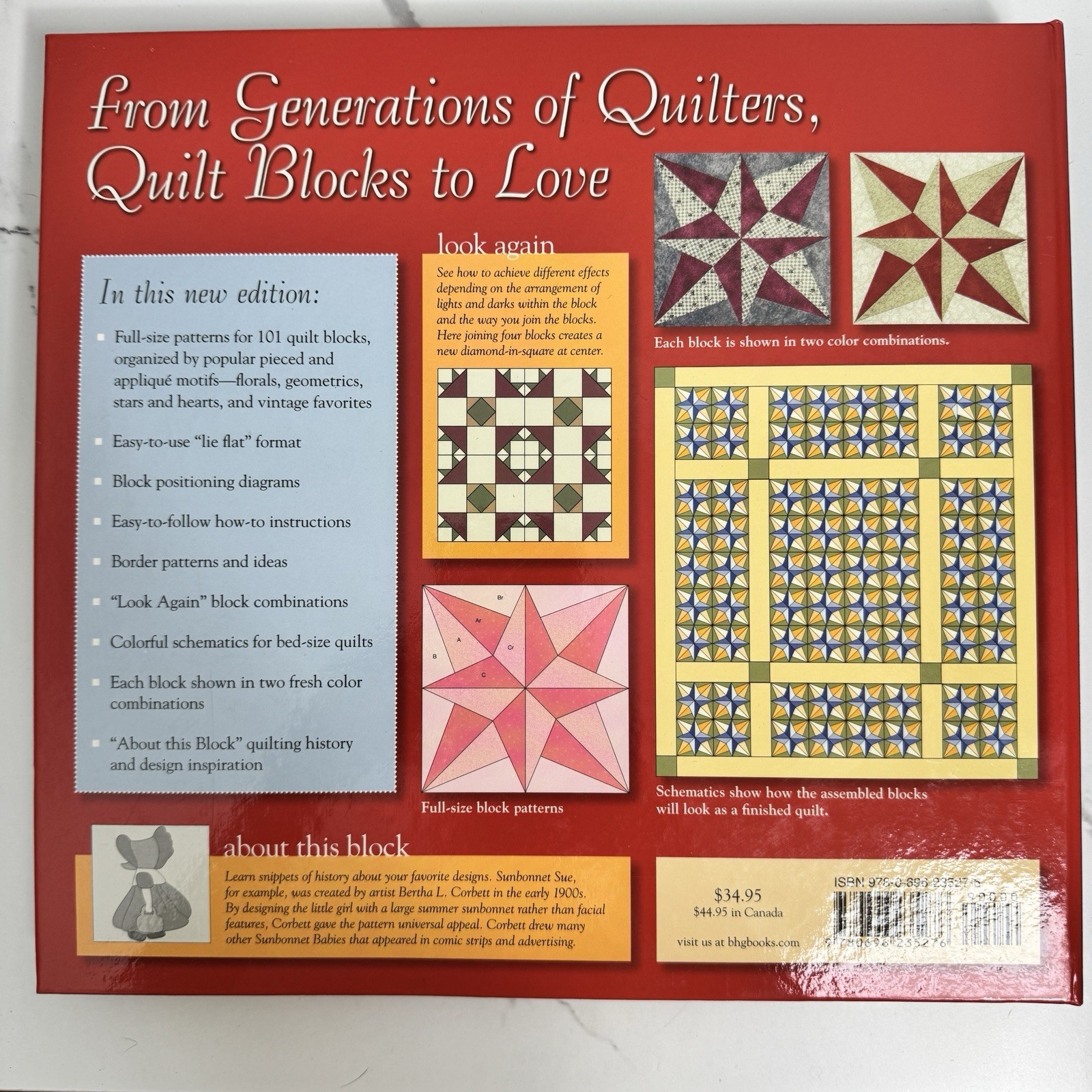 Grandma’s Best Full-Size Quilt Blocks (Better Homes & Gardens) Lg Hardback Book