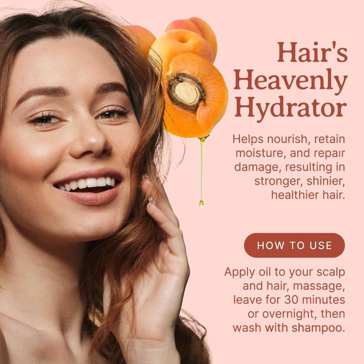 Organic Cold-Pressed Apricot Kernel Oil 100% Pure Skin Hair Face Moisturizer