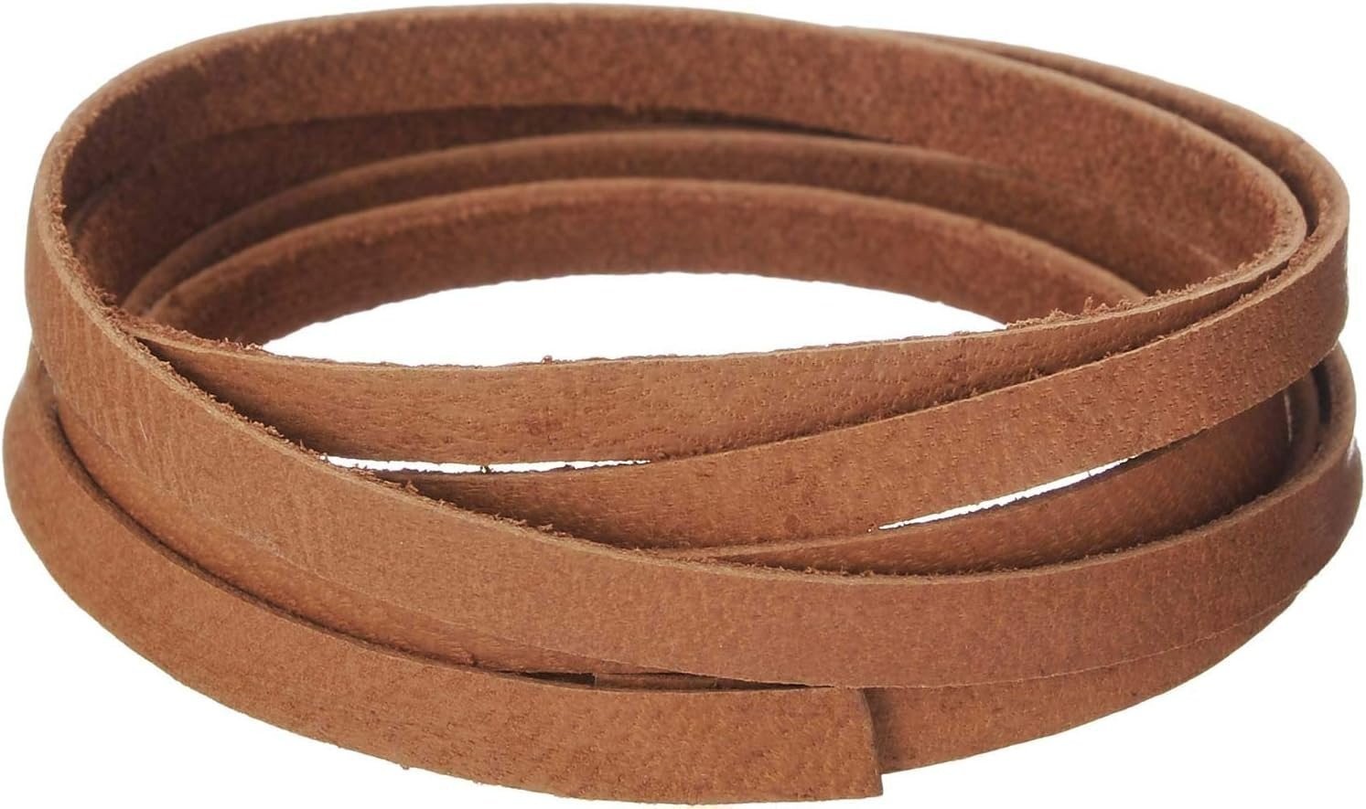 Realeather Deerskin Leather Lace | Size 1/8″ x 50′ (4.8mm x 15.24m) | 2/3 oz…